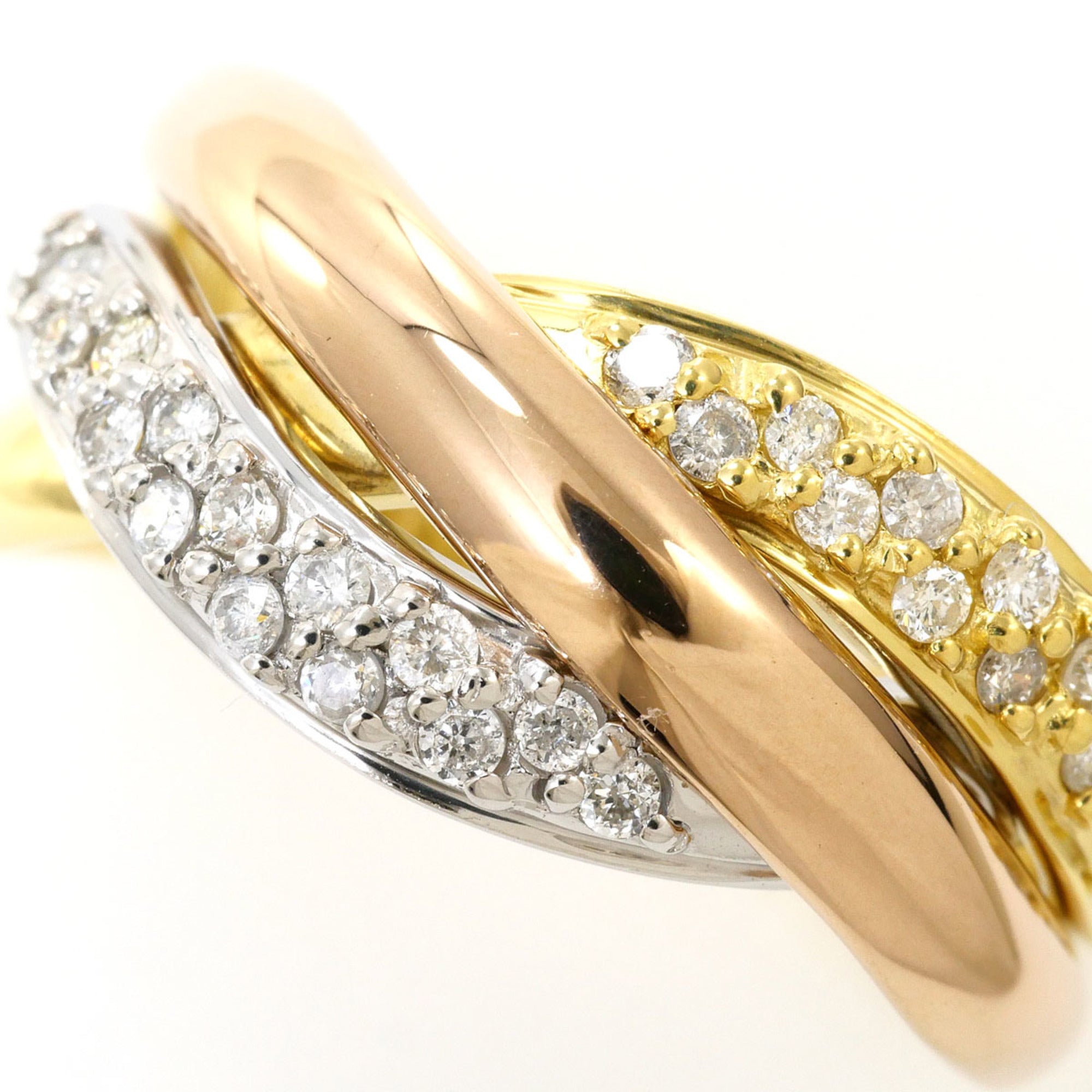 Unbranded Pink Gold Platinum Yellow Gold Yellow Gold (18K) Pink Gold (18K) Platinum 900 Band Ring (Pre-Owned)