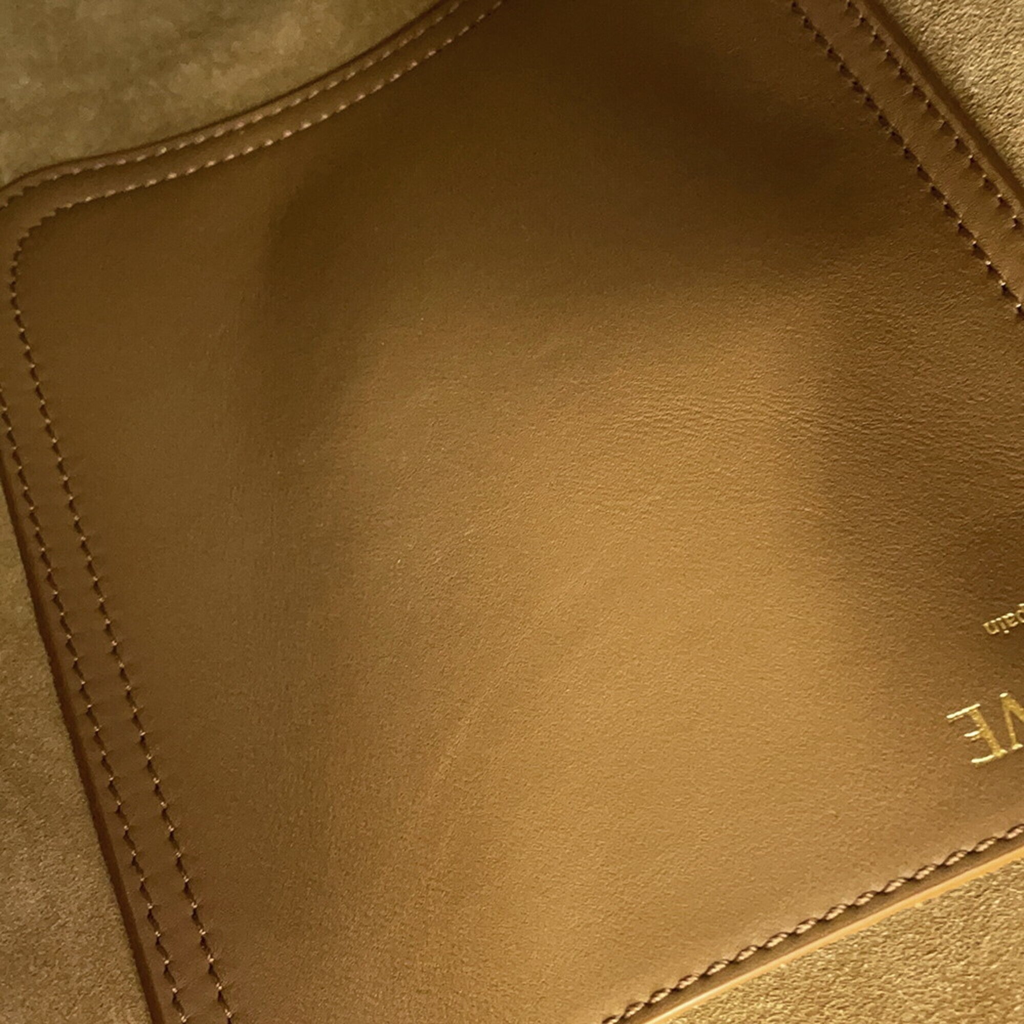 Loewe Beige Brown Leather Handbag Tote Bag (Pre-Owned)
