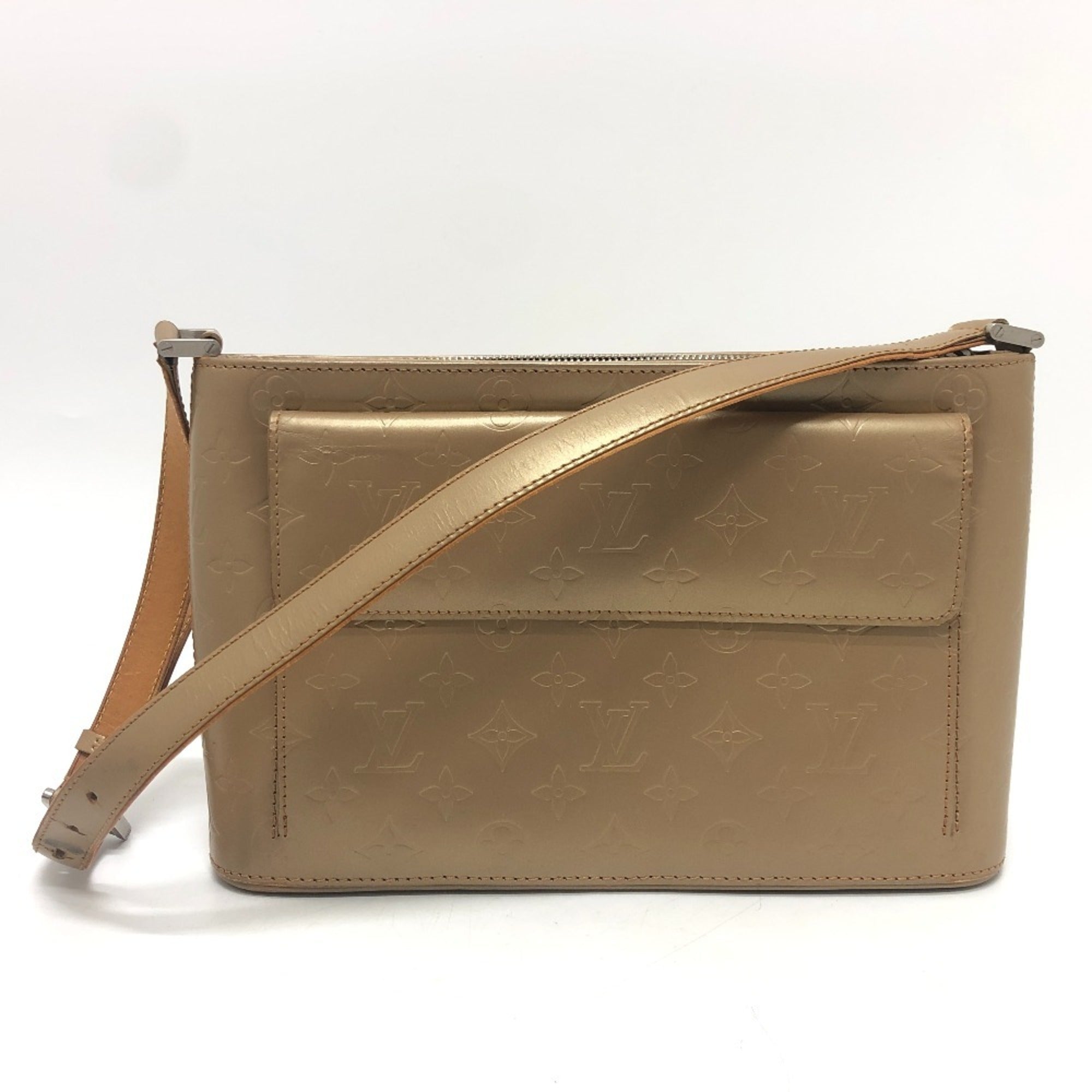 Louis Vuitton Beige Monogram Mat Shoulder Bag (Pre-Owned)