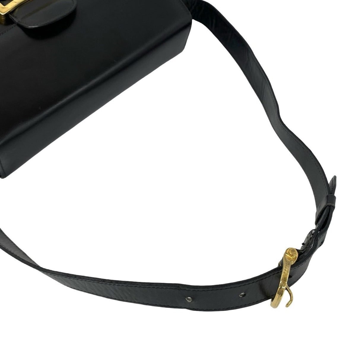 Celine Black Leather Pochette Shoulder Bag (Pre-Owned)
