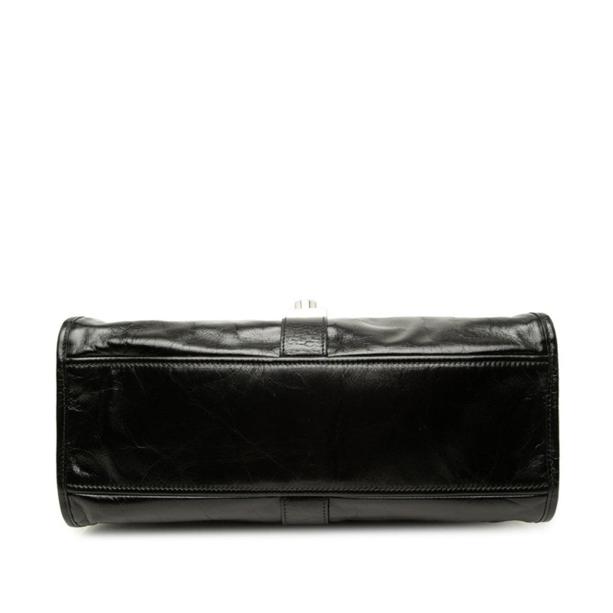 Prada Black Leather Shoulder Bag Tote Bag (Pre-Owned)