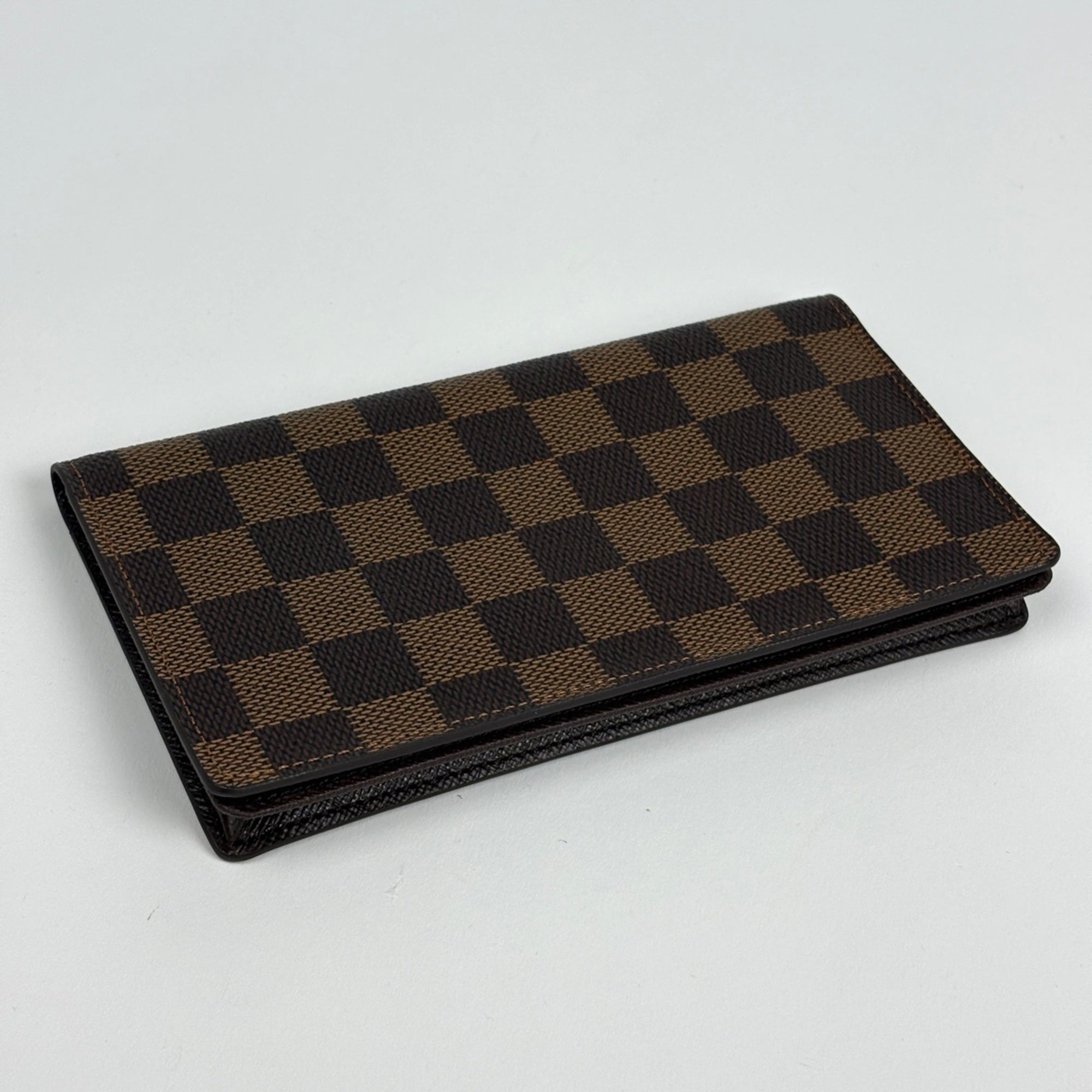 Louis Vuitton Brown Damier Canvas Long Wallet (Bi-Fold) (Pre-Owned)