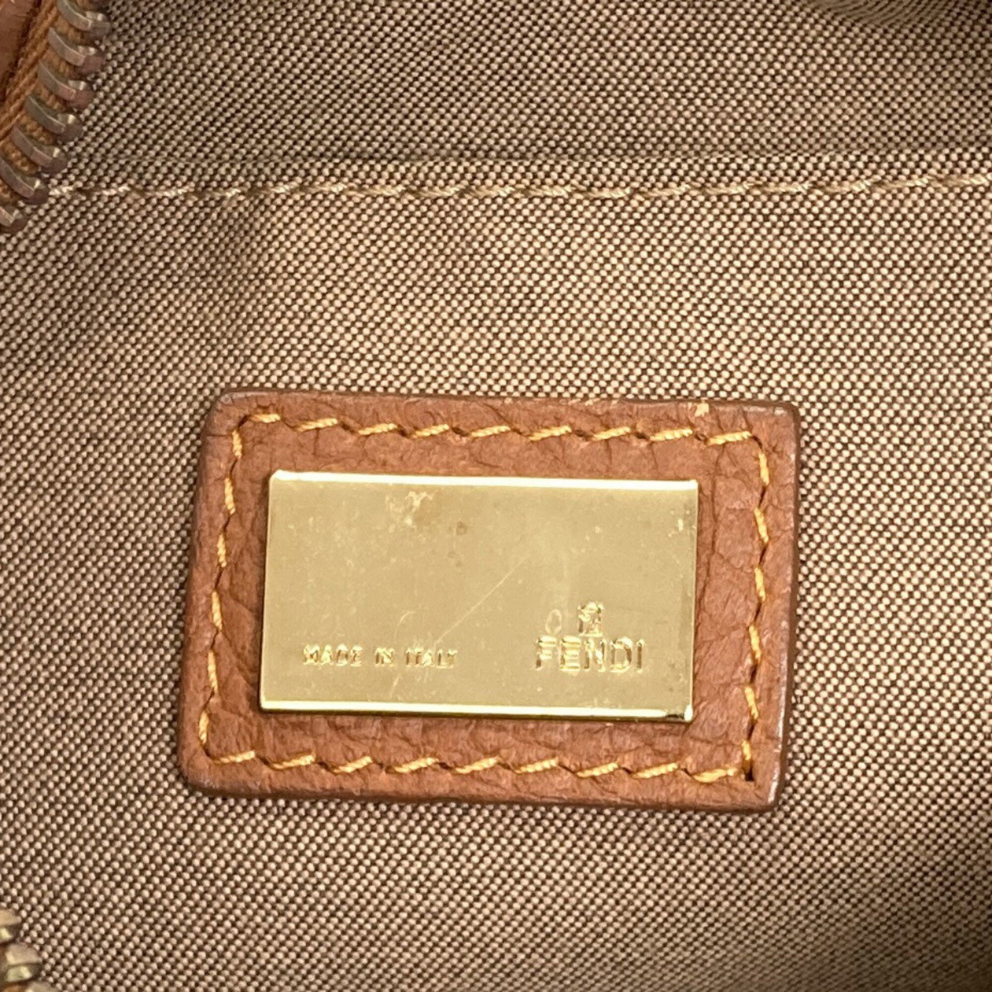 Fendi Brown Canvas Shoulder Bag (Pre-Owned)