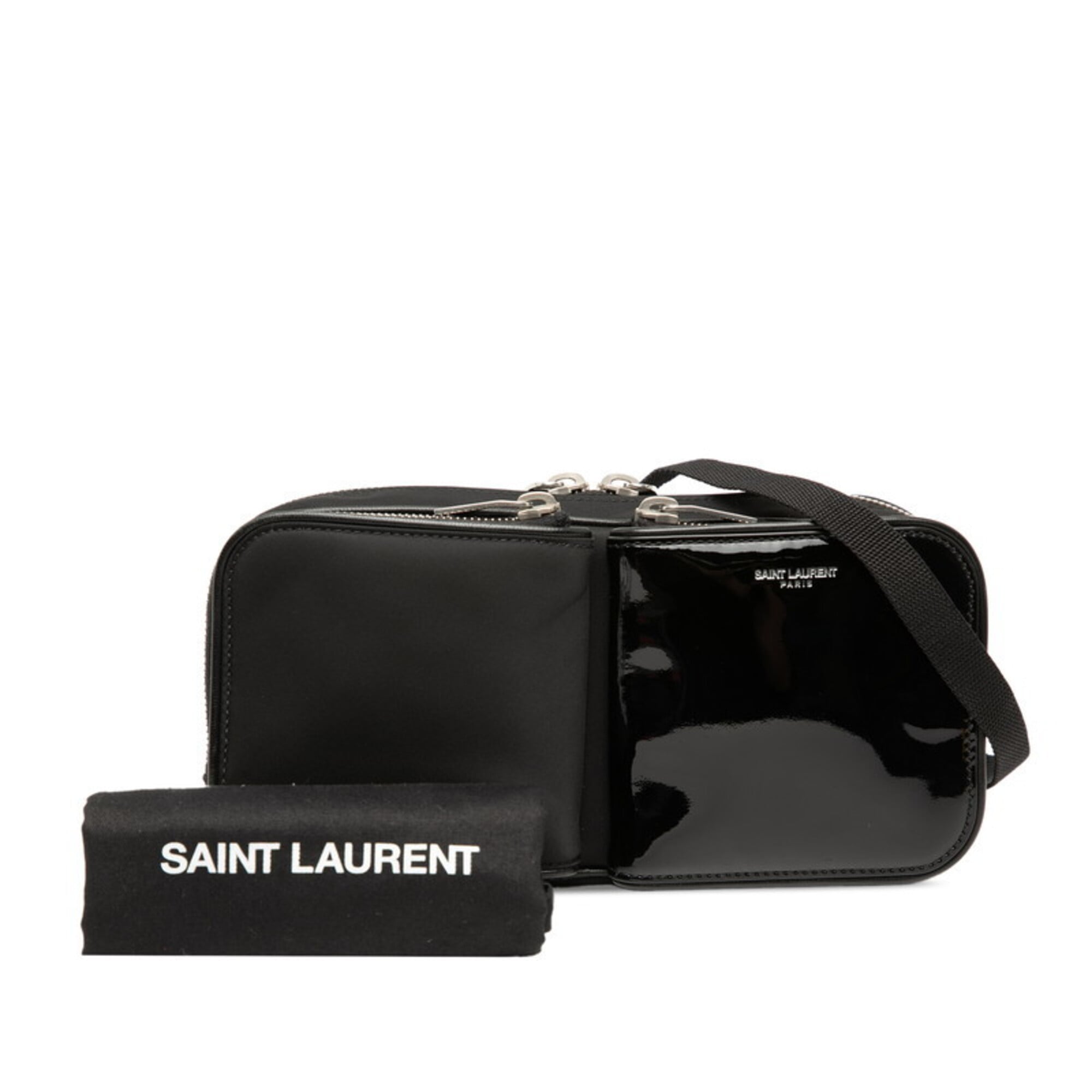 Saint Laurent Black Nylon Patent Leather Shoulder Bag (Pre-Owned)