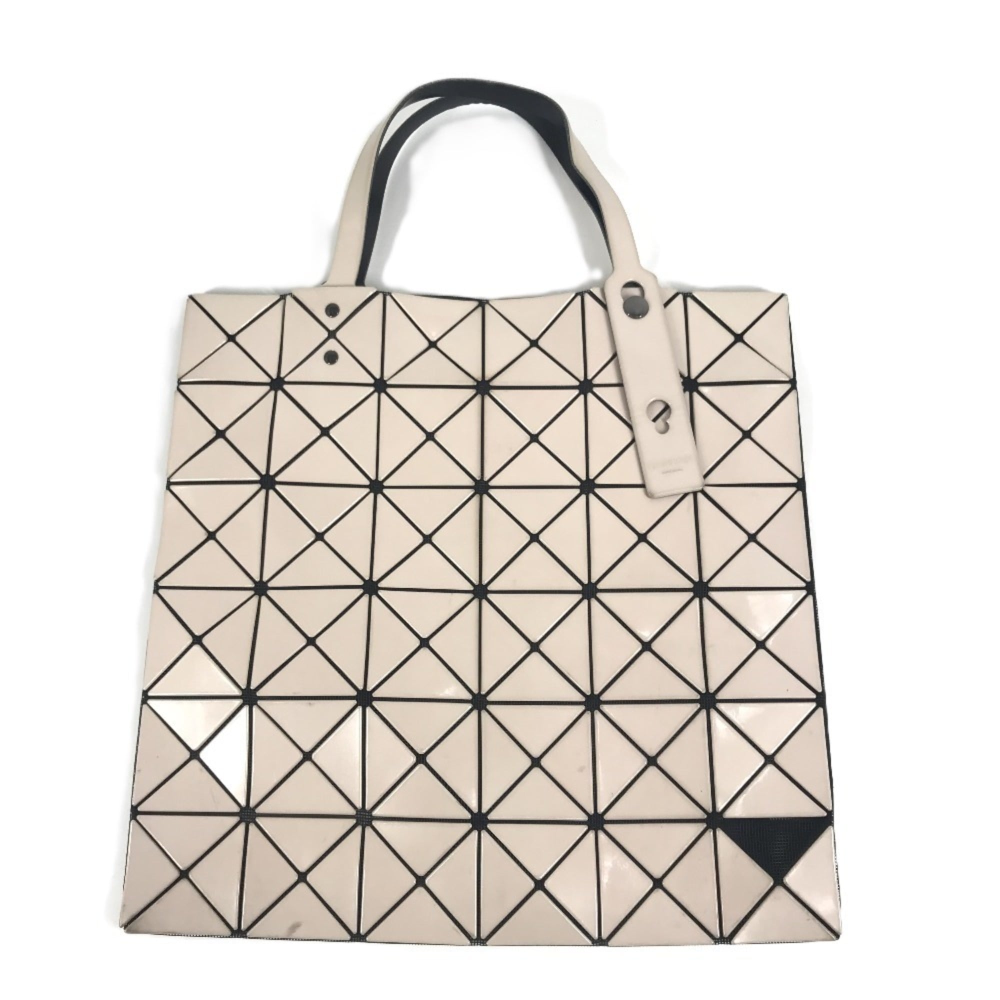Issey Miyake Beige Pvc Shoulder Bag Tote Bag (Pre-Owned)