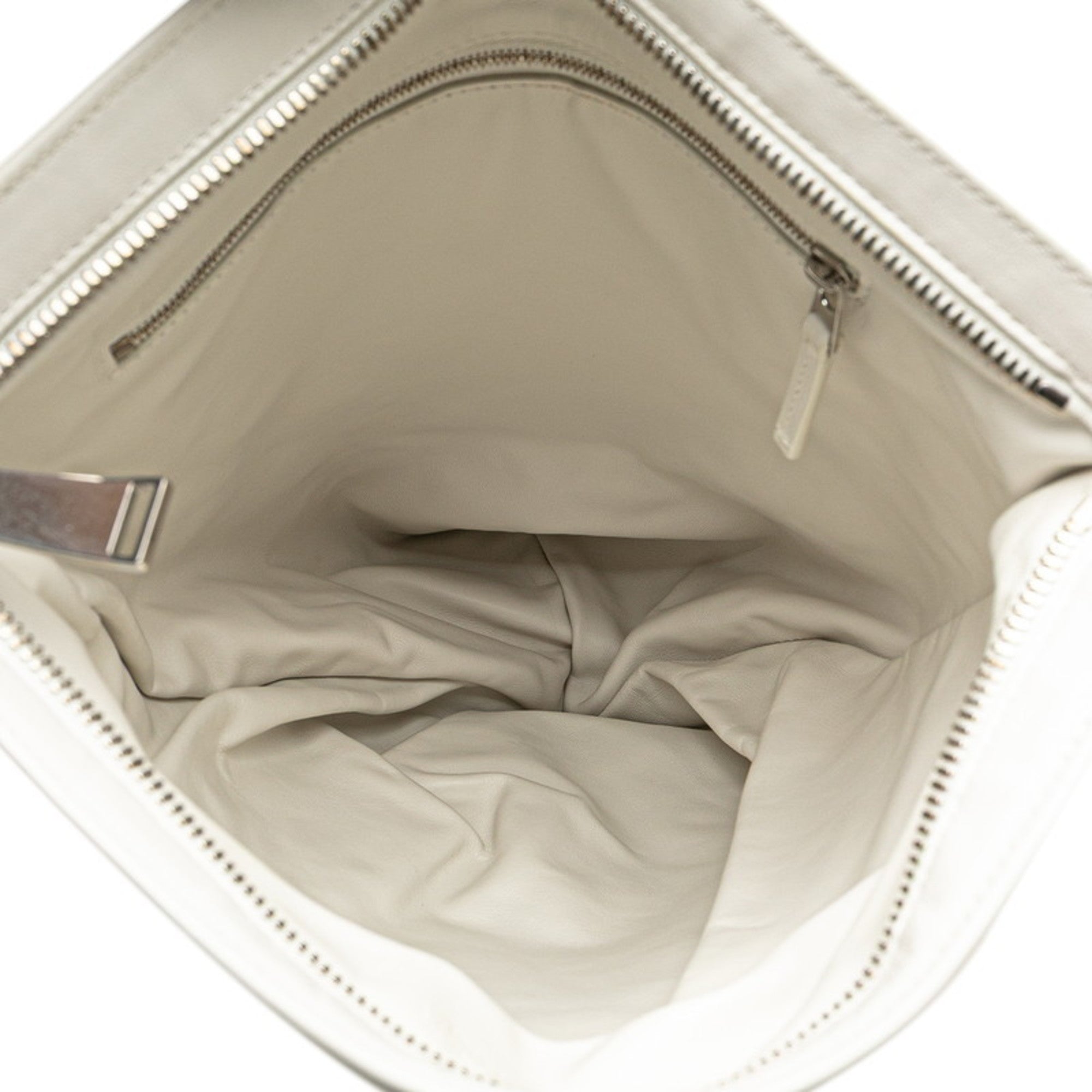 Bottega Veneta White Leather Handbag (Pre-Owned)