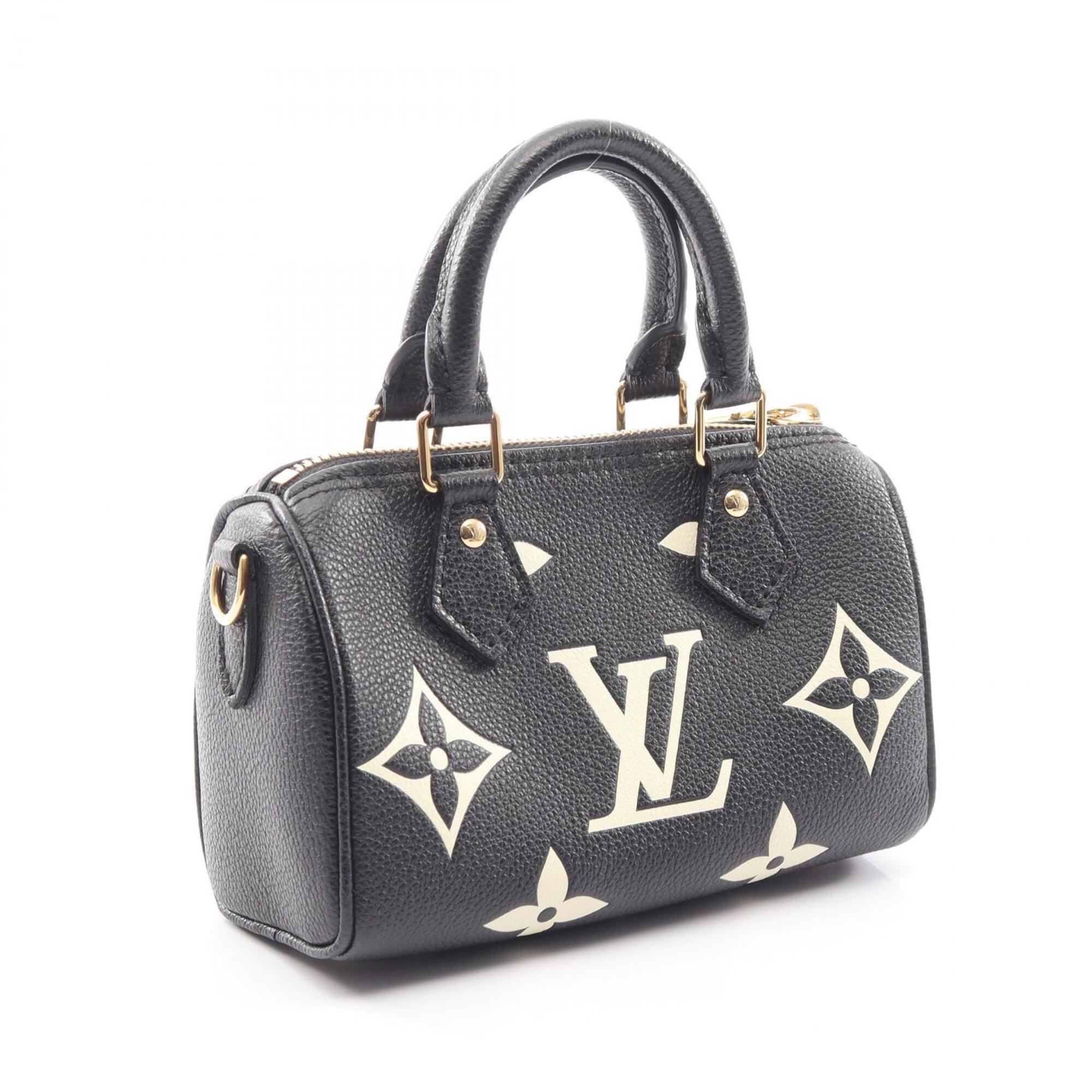 Louis Vuitton Beige Bicolor Black Monogram Empreinte Leather Handbag (Pre-Owned)