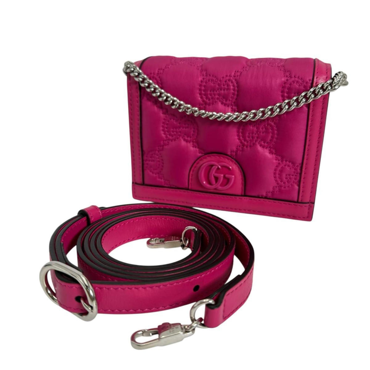 Gucci Pink Nylon Leather Handbag (Pre-Owned)