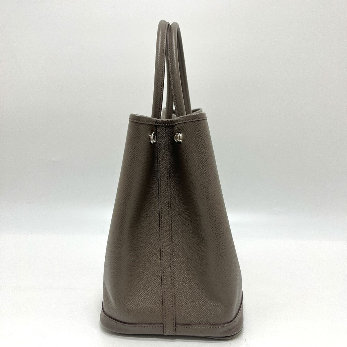 Hermes Garden Gray Epsom Leather Handbag Tote Bag (Pre-Owned)