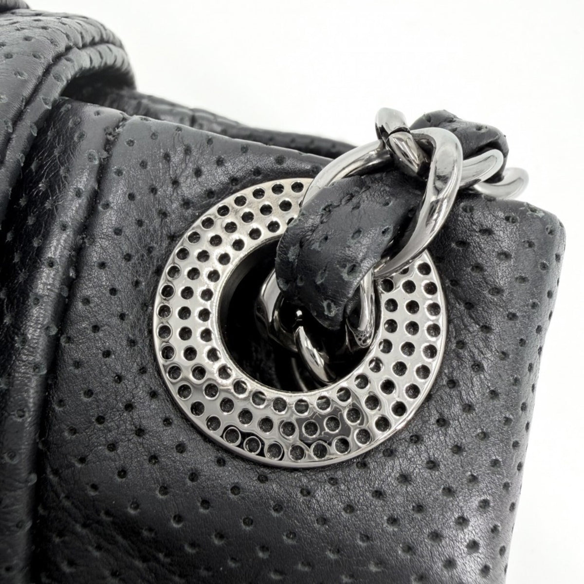 Chanel Black Leather Handbag Shoulder Bag (Pre-Owned)
