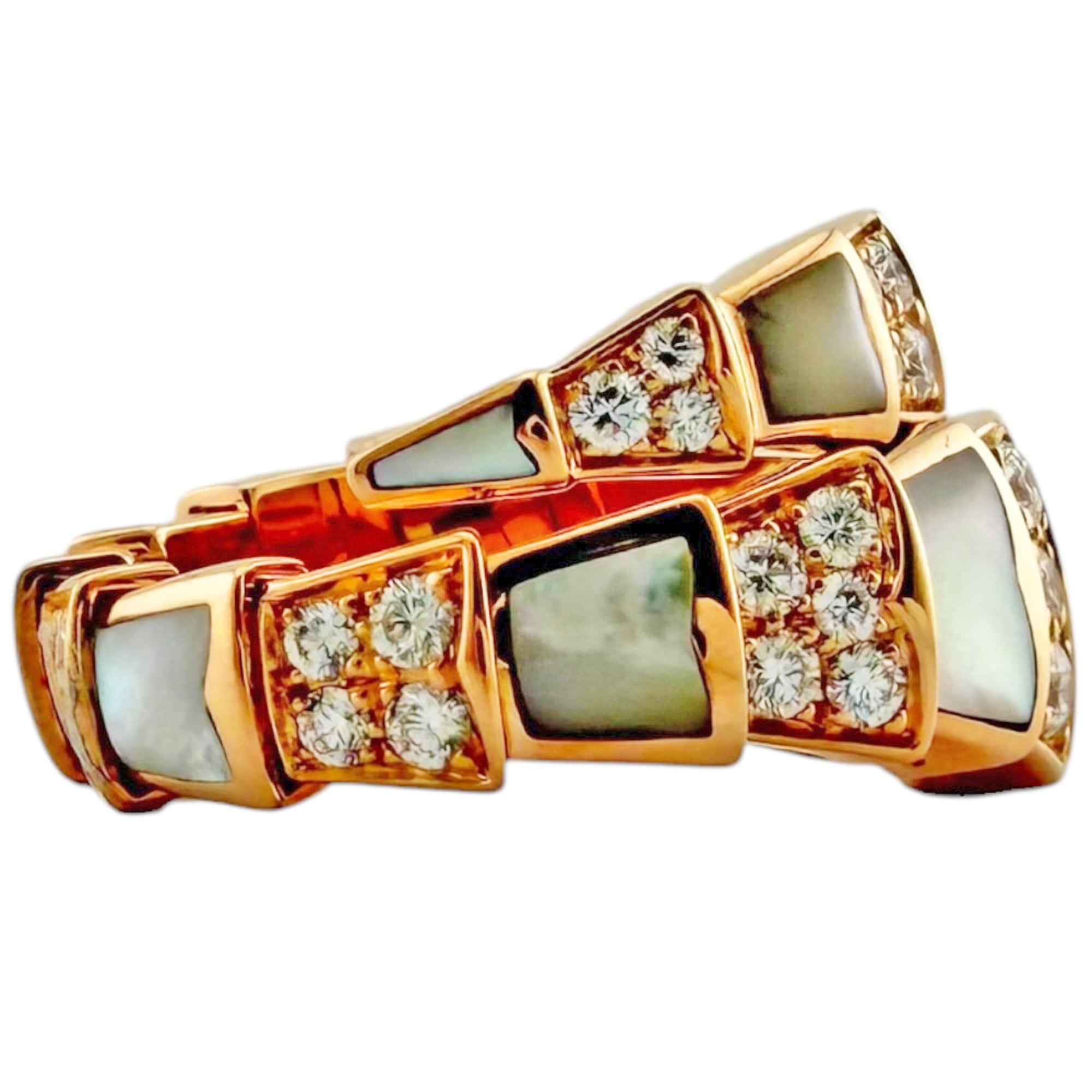 Bvlgari Serpenti Pink Gold Pink Gold (18K) Band Ring (Pre-Owned)