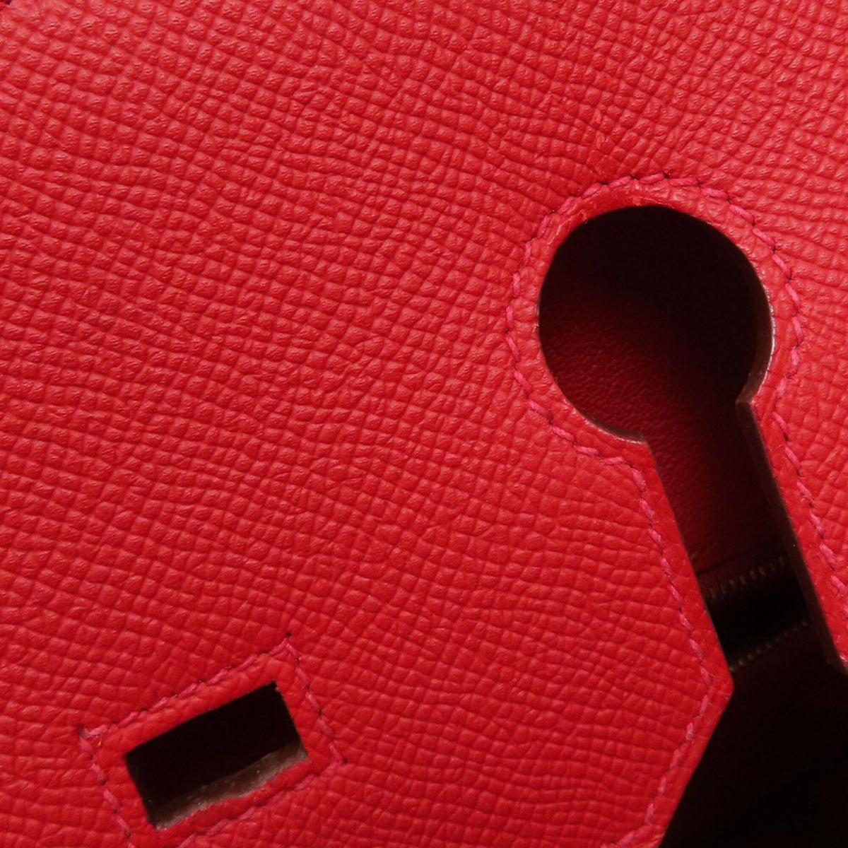 Hermes Red Color Rouge Casaque Epsom Leather Handbag (Pre-Owned)