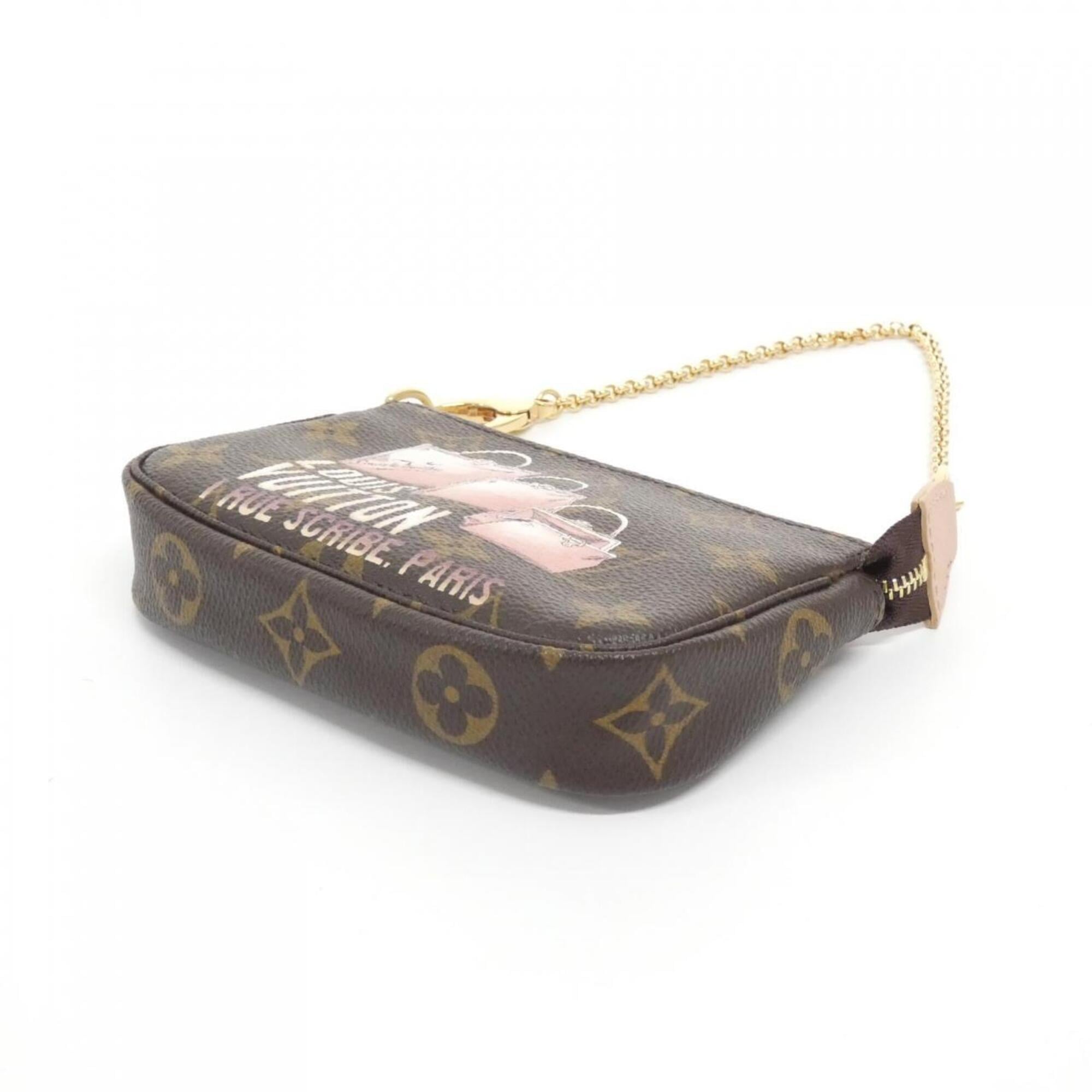 Louis Vuitton Marron Coated Canvas Pochette Pouch (Pre-Owned)
