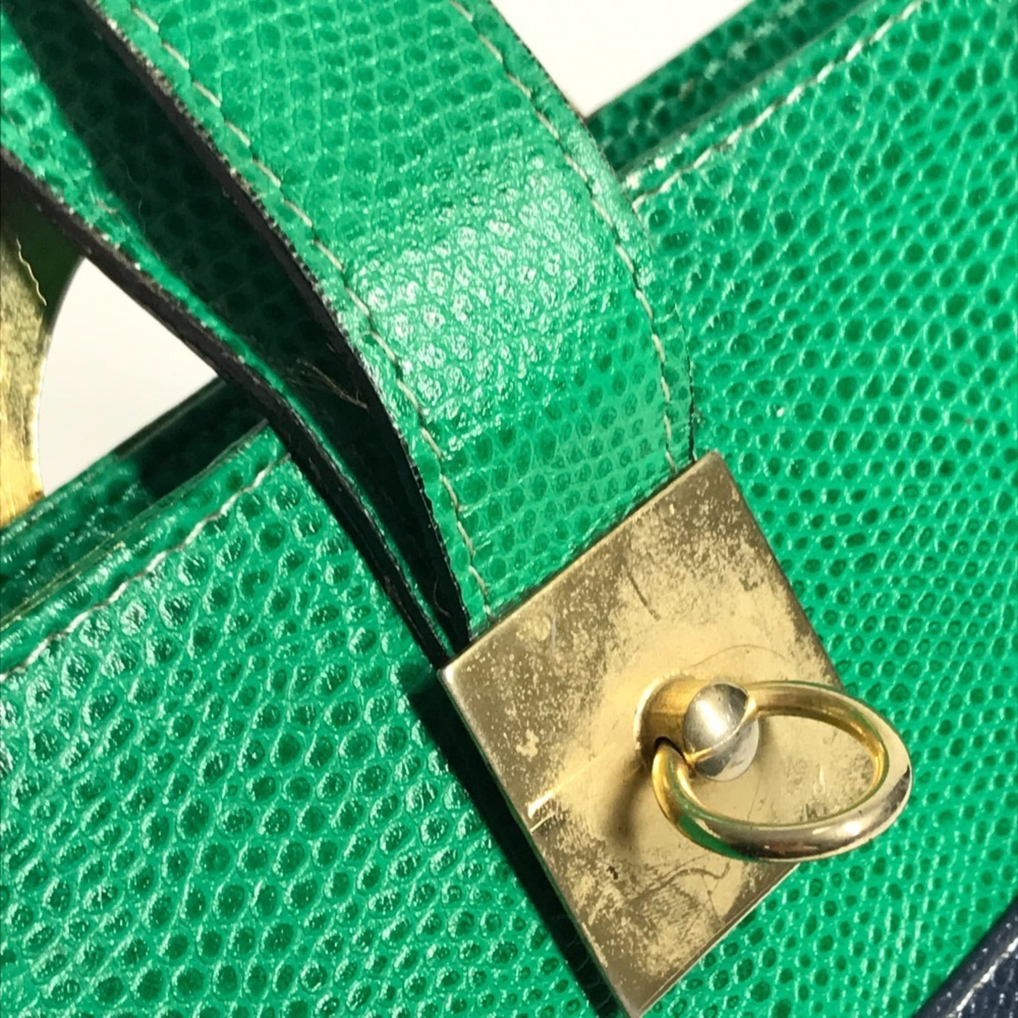 Celine Blue Green Red Color Yellow Leather Shoulder Bag (Pre-Owned)