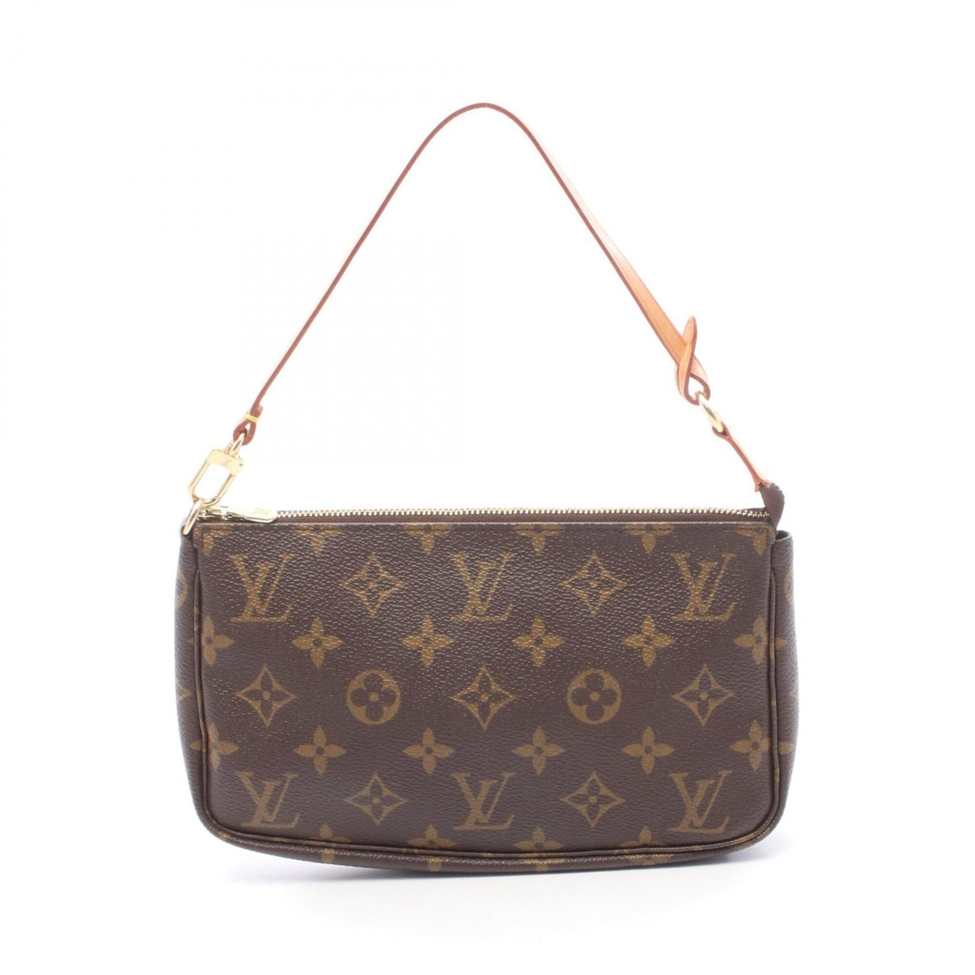 Louis Vuitton Monogram Brown Coated Canvas Leather Handbag (Pre-Owned)