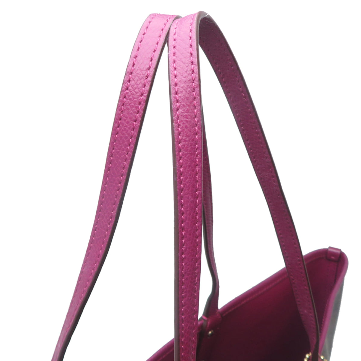 Coach Brown Leather Pvc Tote Bag (Pre-Owned)