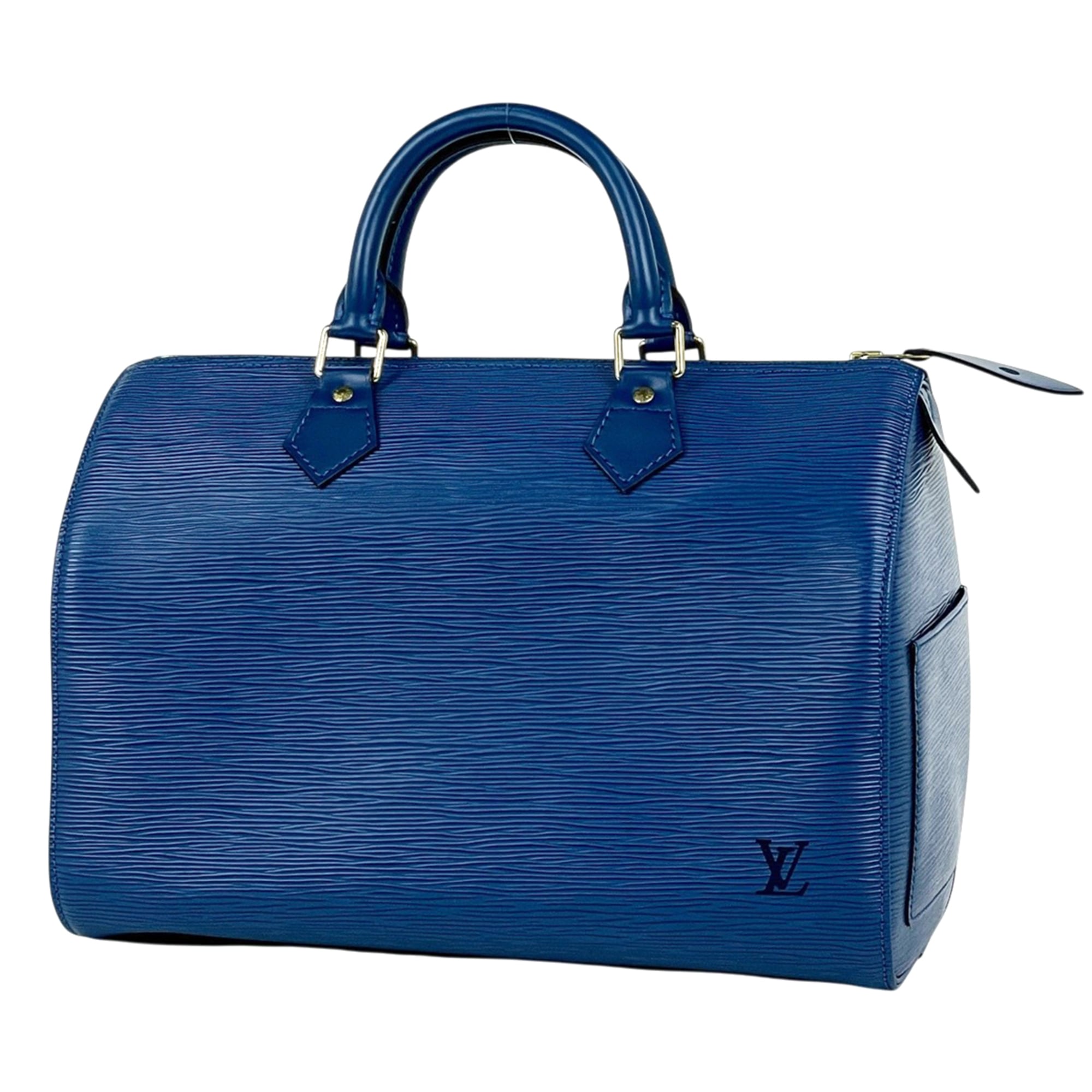 Louis Vuitton Toledo Blue Epi Leather Handbag (Pre-Owned)