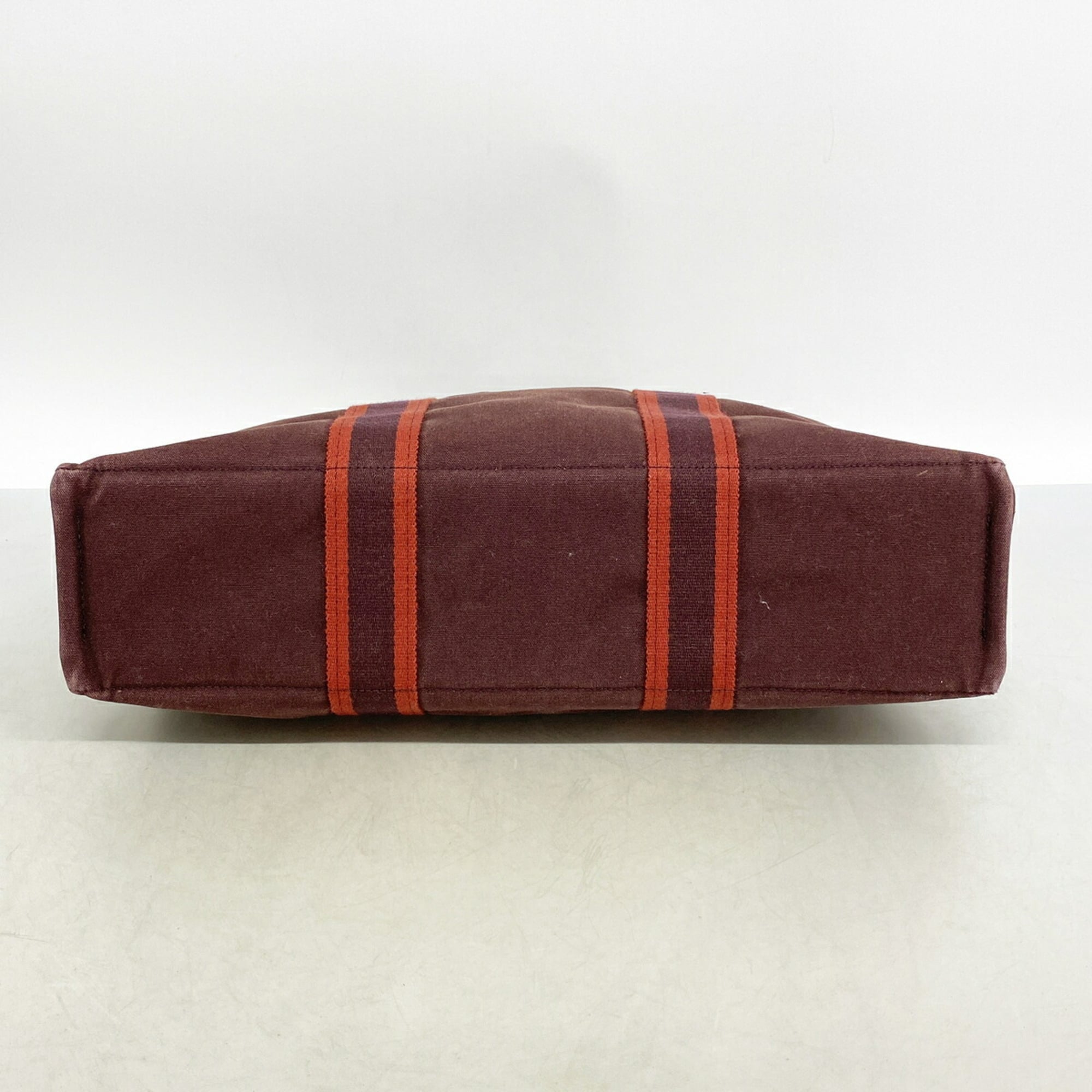 Hermes Brown Canvas Tote Bag (Pre-Owned)