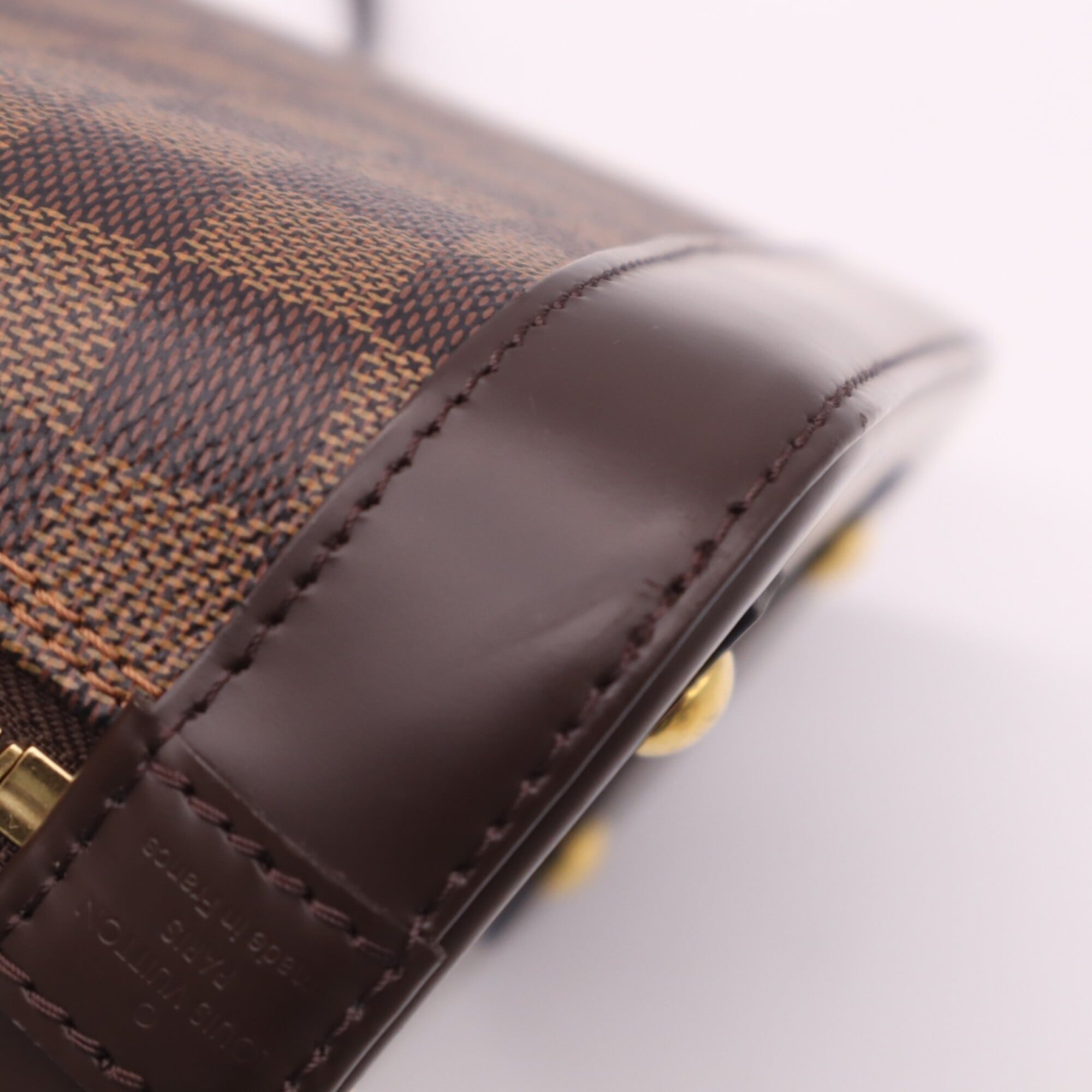 Louis Vuitton Damier Beige Brown Damier Canvas Coated Canvas Leather Handbag Pouch (Pre-Owned)