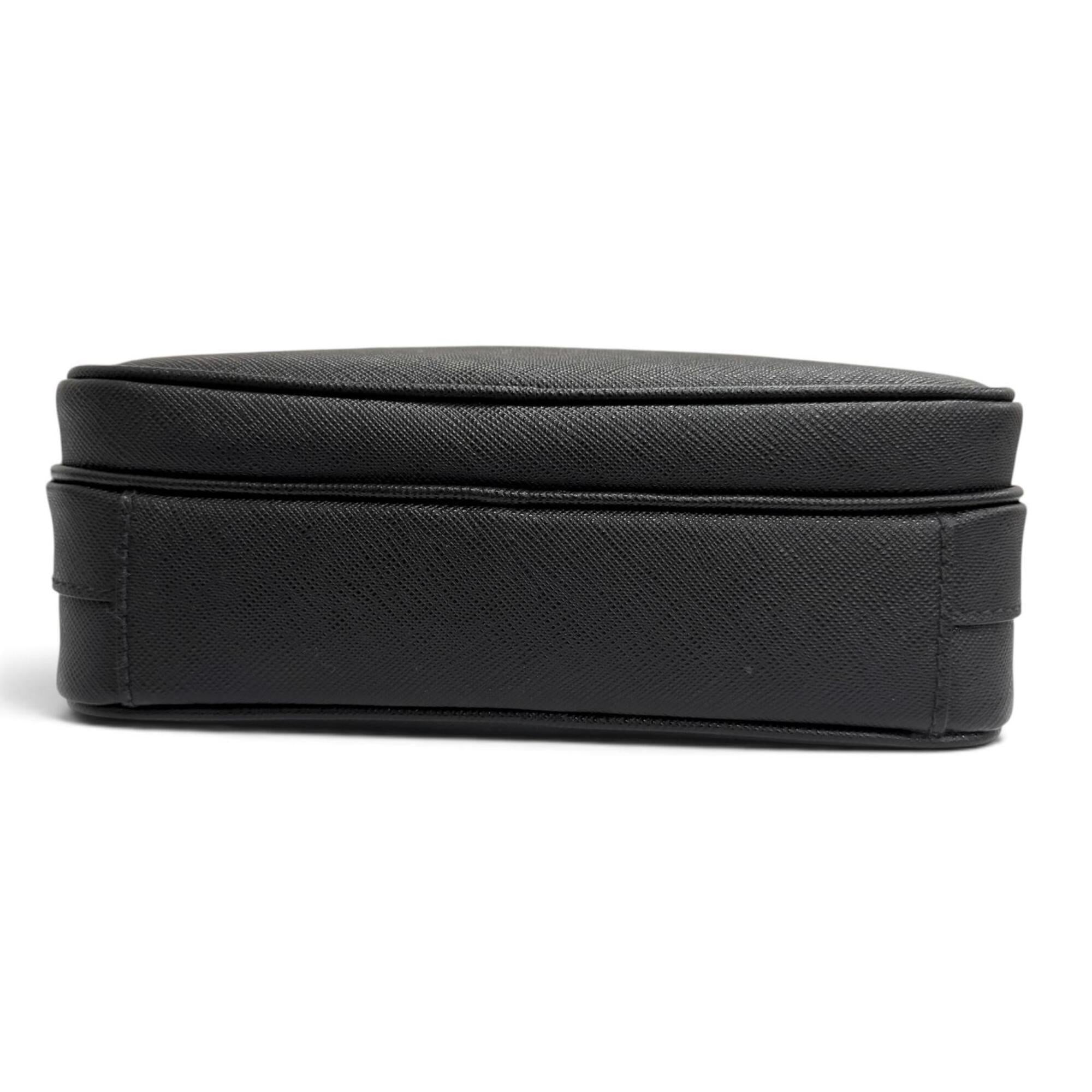 Prada Black Leather Pouch Shoulder Bag (Pre-Owned)