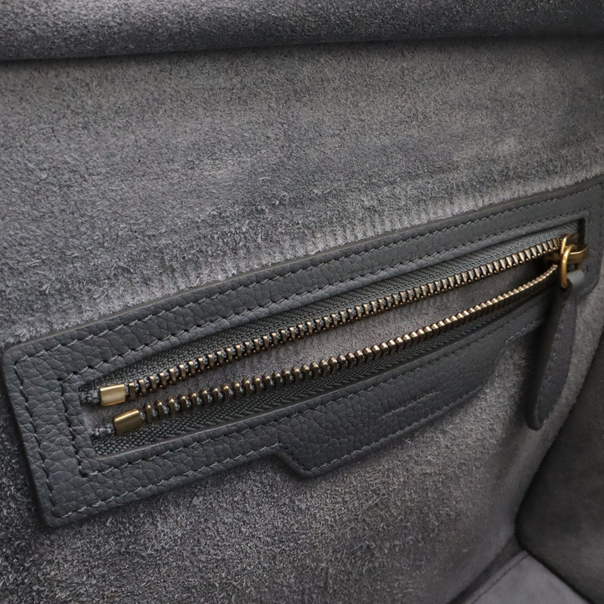 Celine Gray Leather Handbag Tote Bag (Pre-Owned)