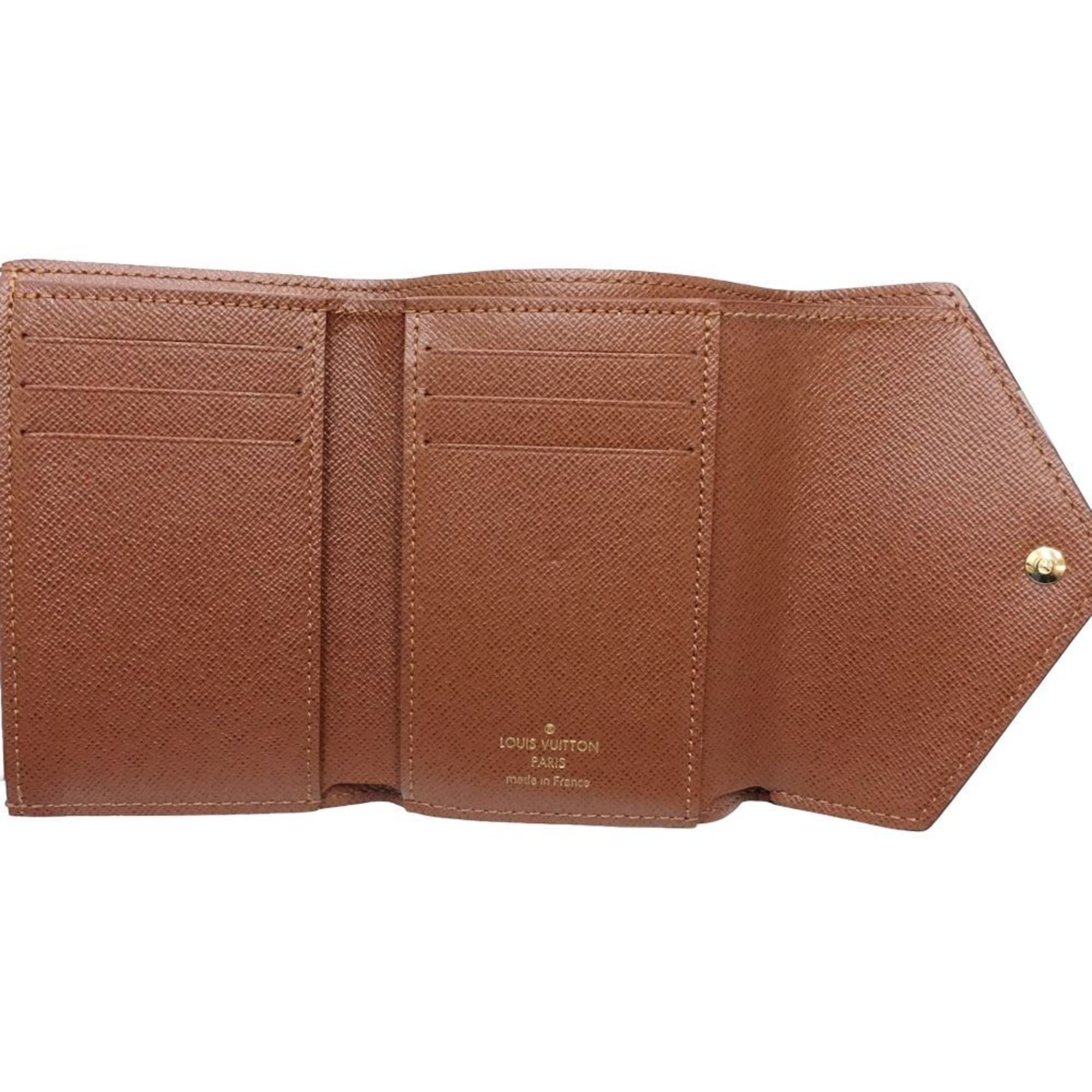 Louis Vuitton Brown Canvas Wallet (Tri-Fold) (Pre-Owned)