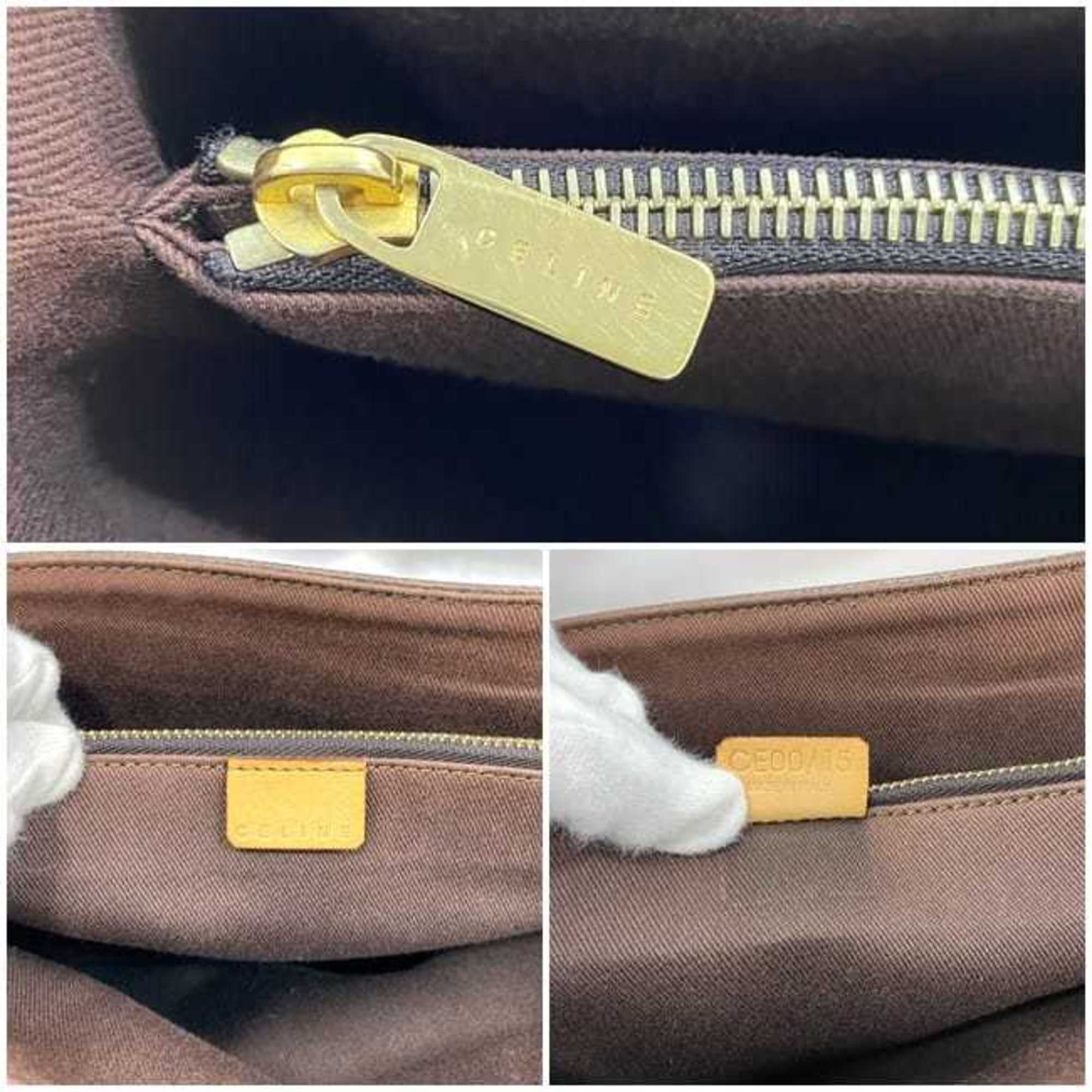 Celine Macadam Beige Brown Pvc Tote Bag (Pre-Owned)