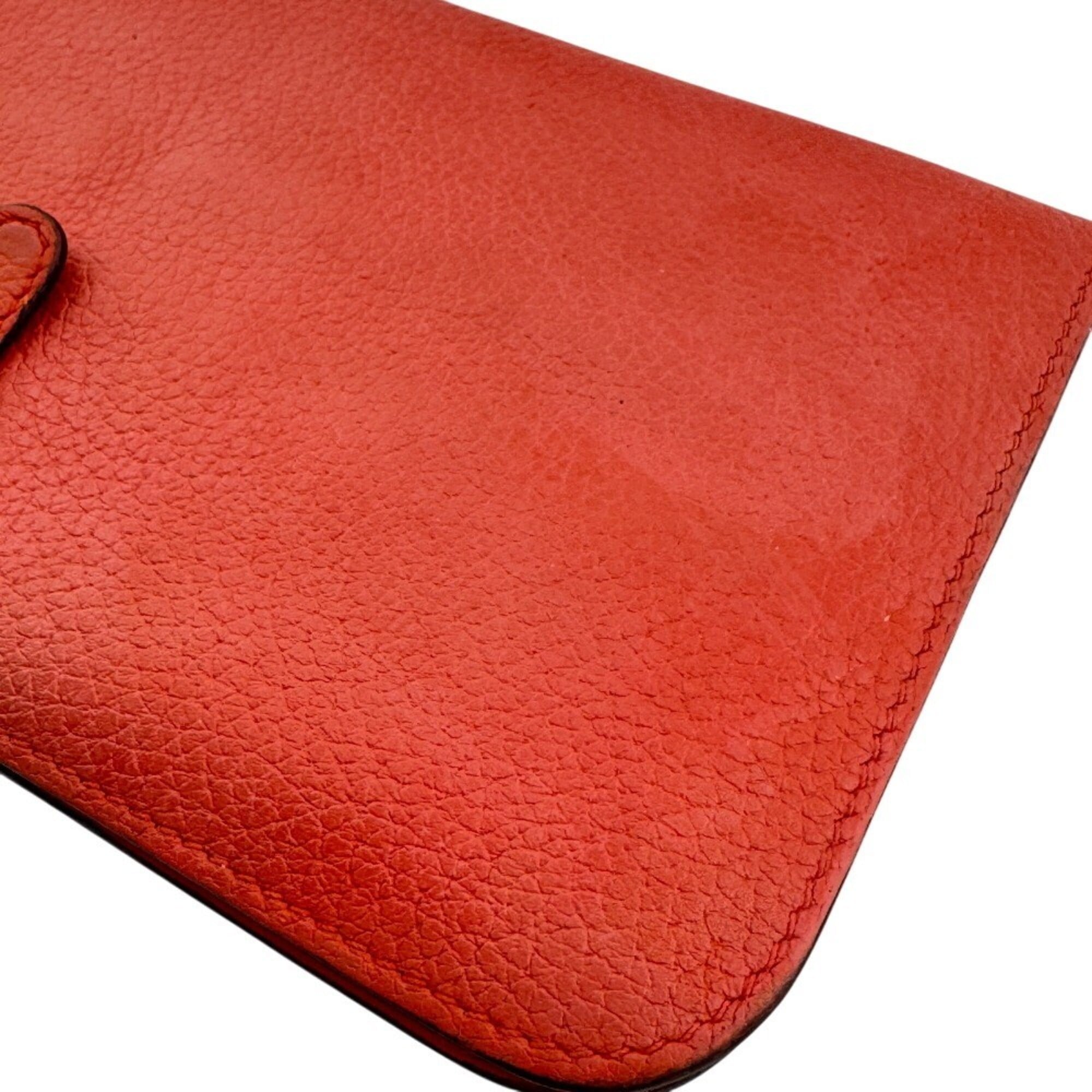 Hermes Dogon Pink Leather Long Wallet (Bi-Fold) (Pre-Owned)
