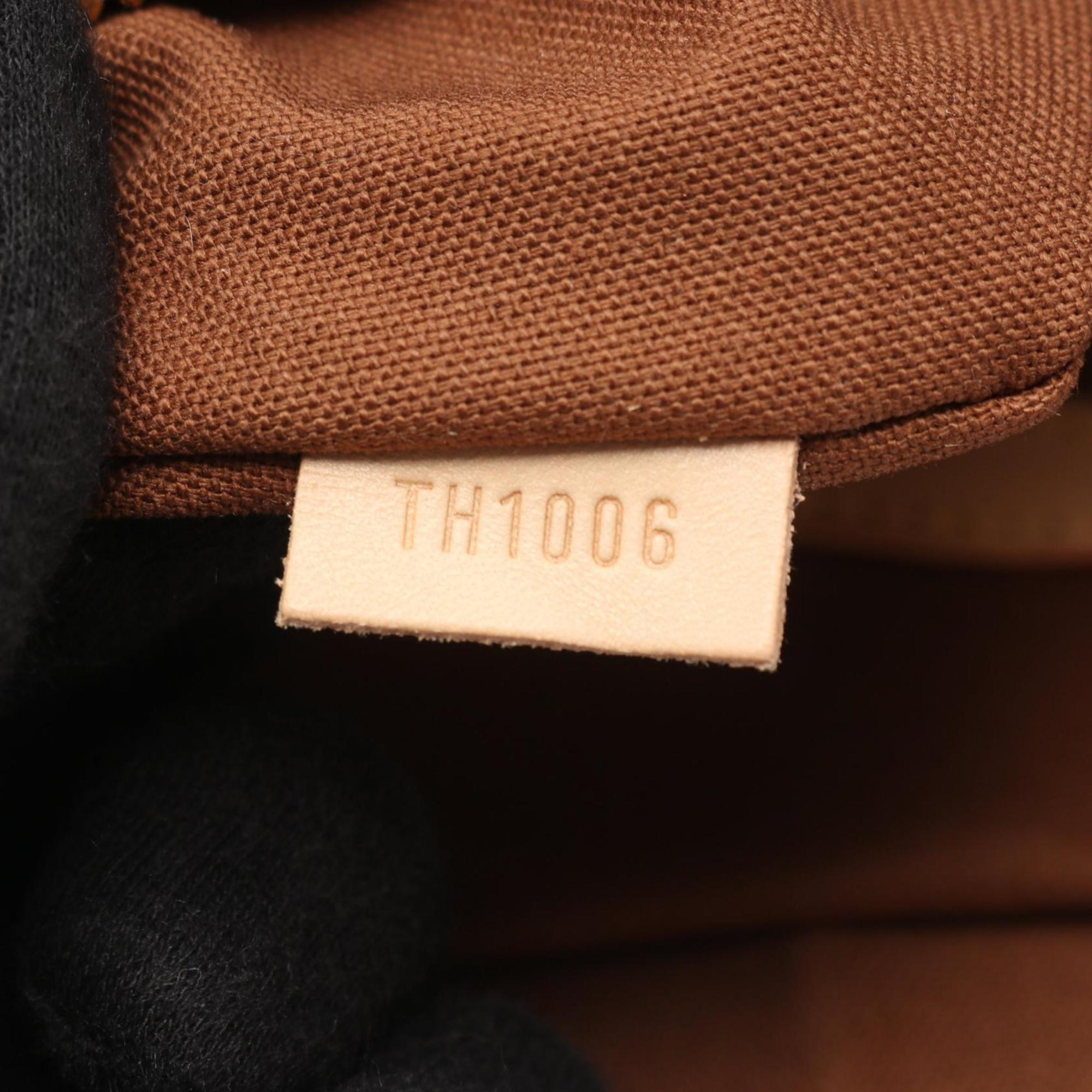 Louis Vuitton Brown Coated Canvas Leather Boston Bag (Pre-Owned)