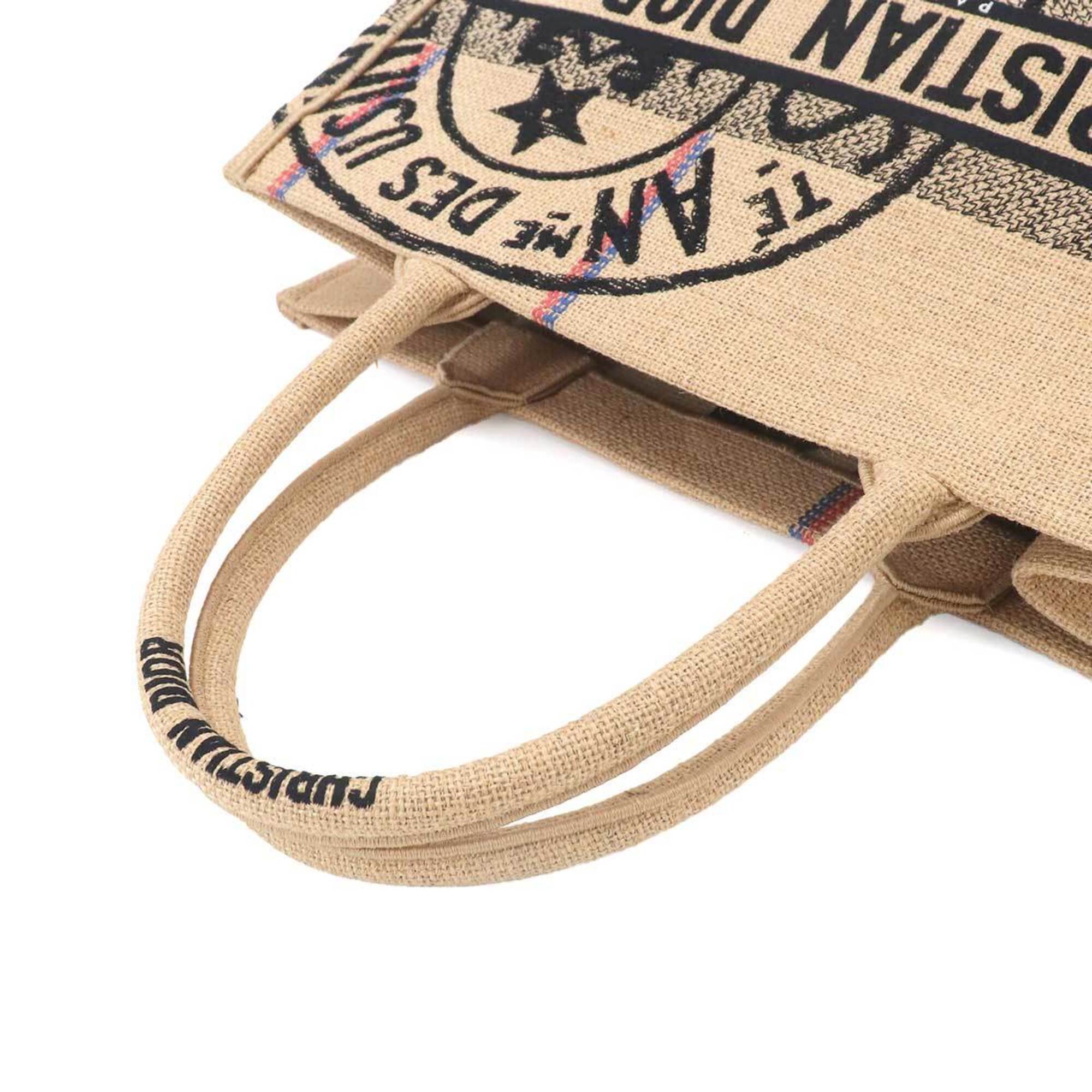Christian Dior Beige Canvas Handbag Tote Bag (Pre-Owned)