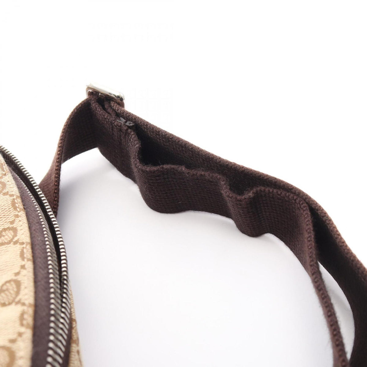 Gucci Beige Brown Gg Canvas Leather Fanny Pack (Pre-Owned)