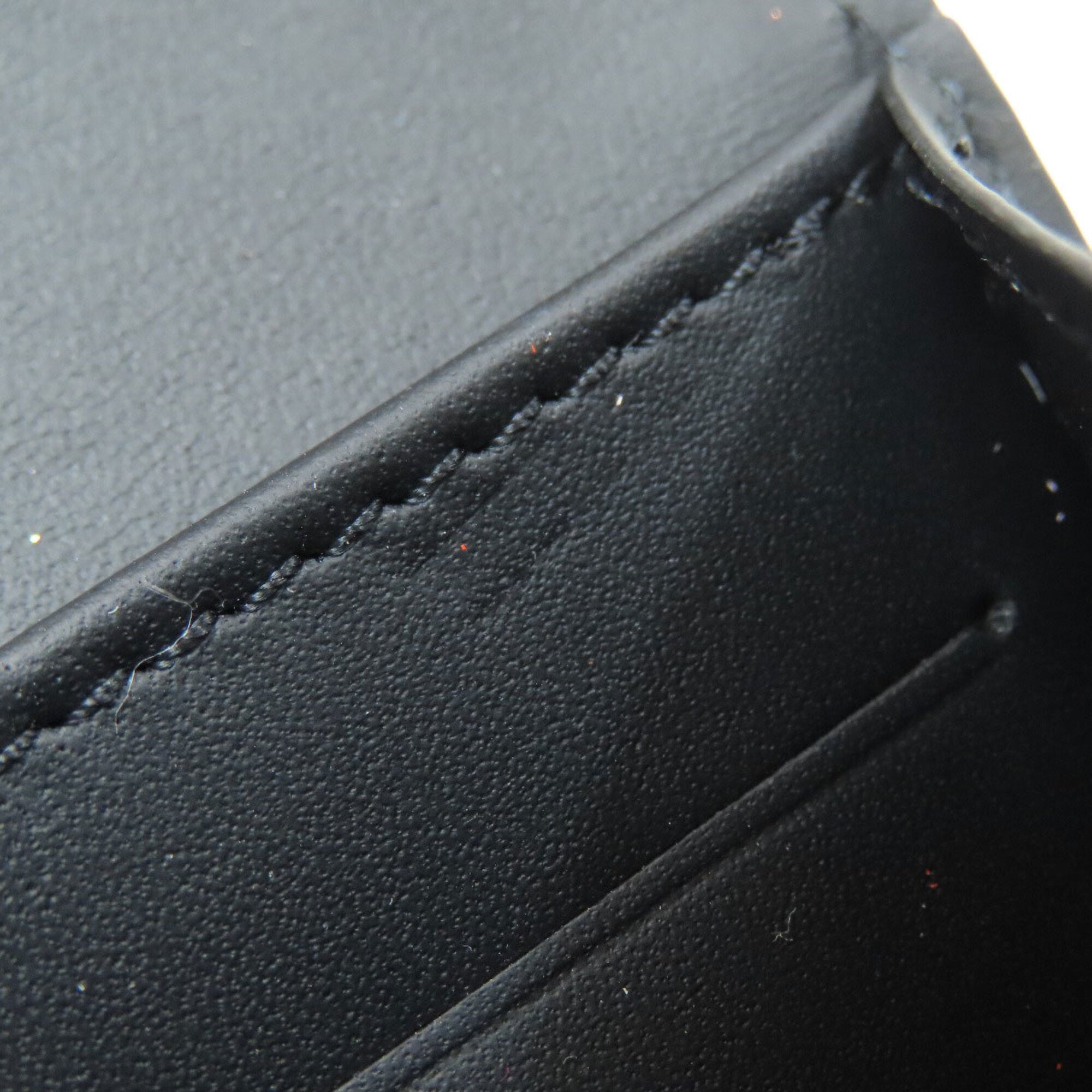 Louis Vuitton Noir Leather Coin Purse/Coin Case (Pre-Owned)