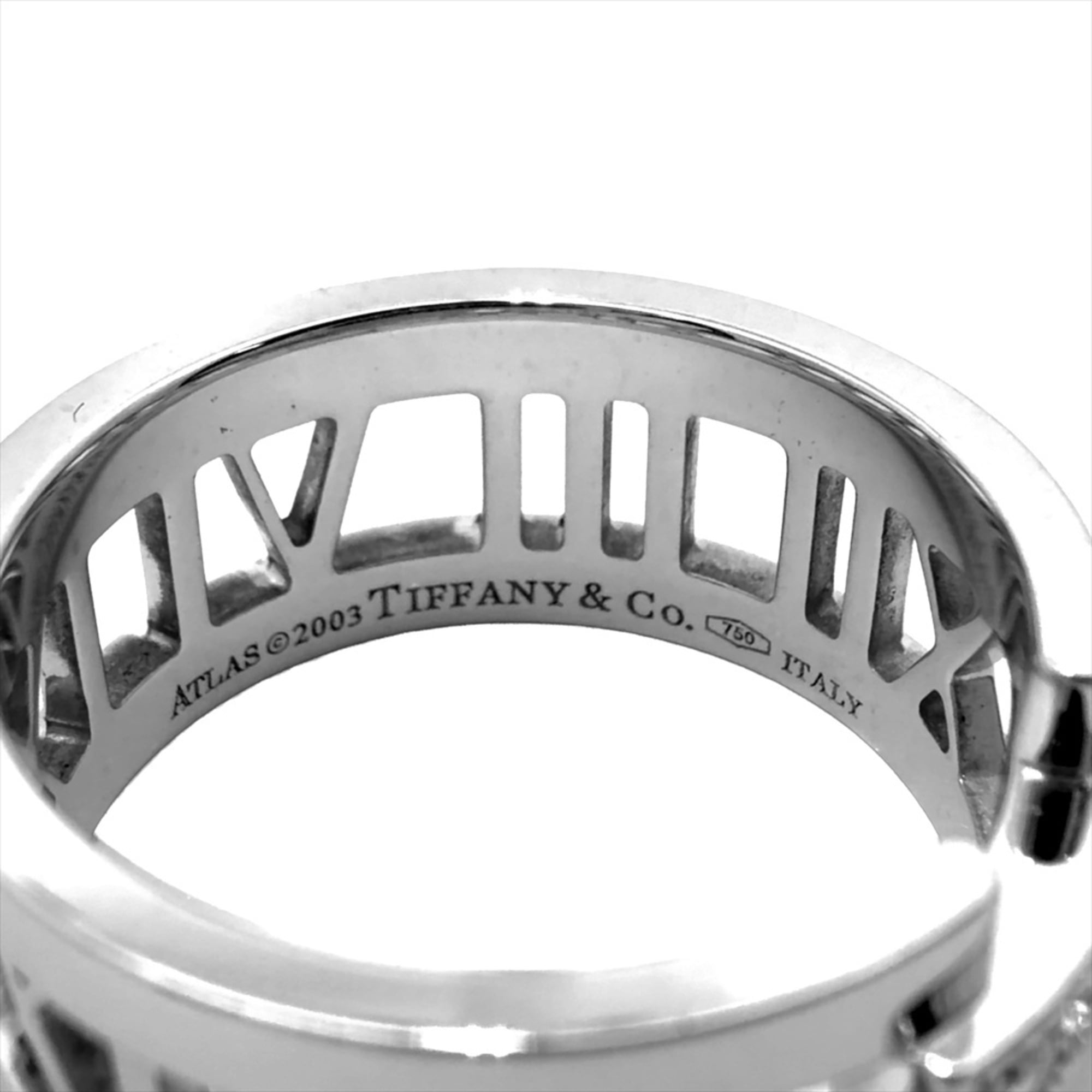 Tiffany Atlas White Gold (18K) Band Ring (Pre-Owned)