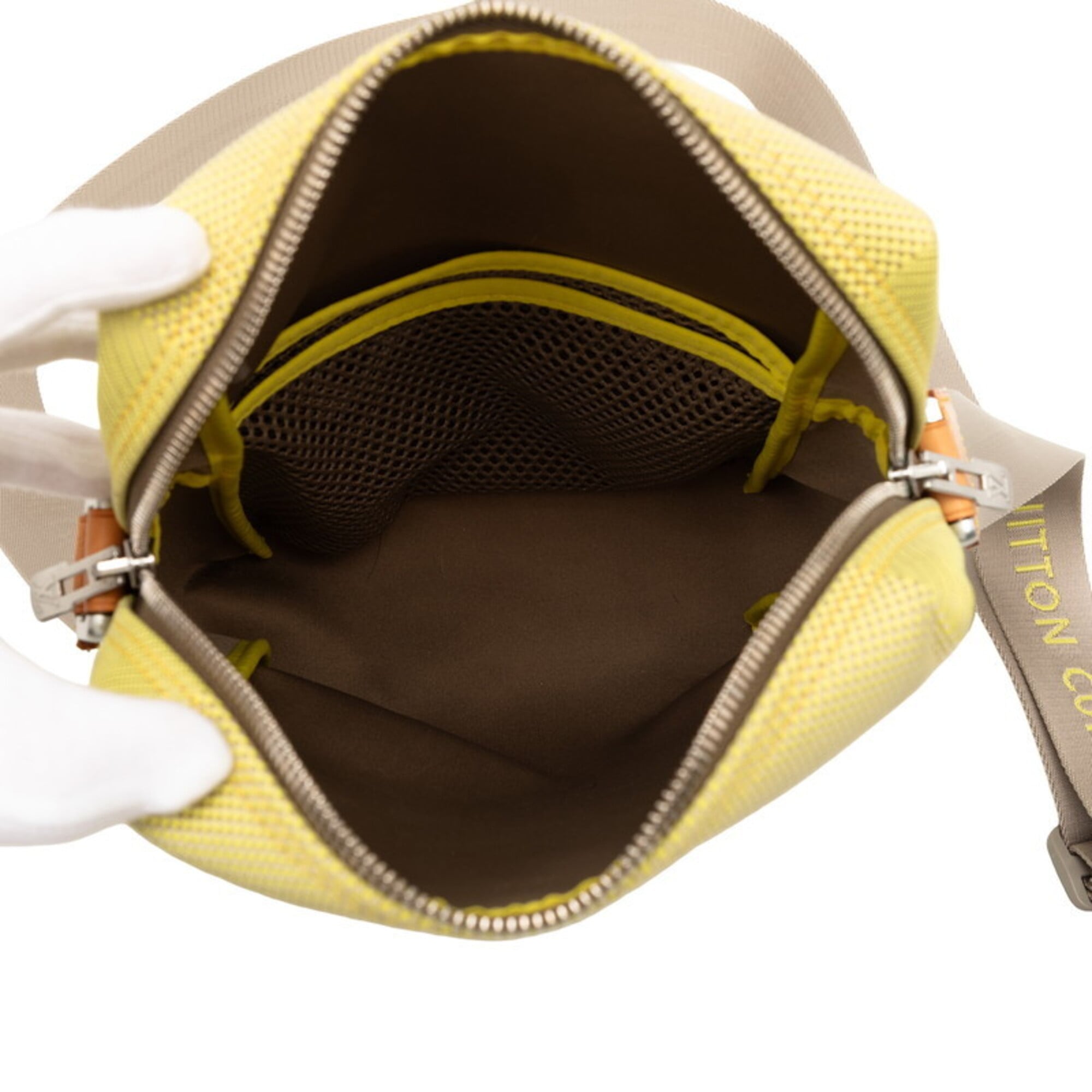 Louis Vuitton Yellow Canvas Leather Shoulder Bag (Pre-Owned)