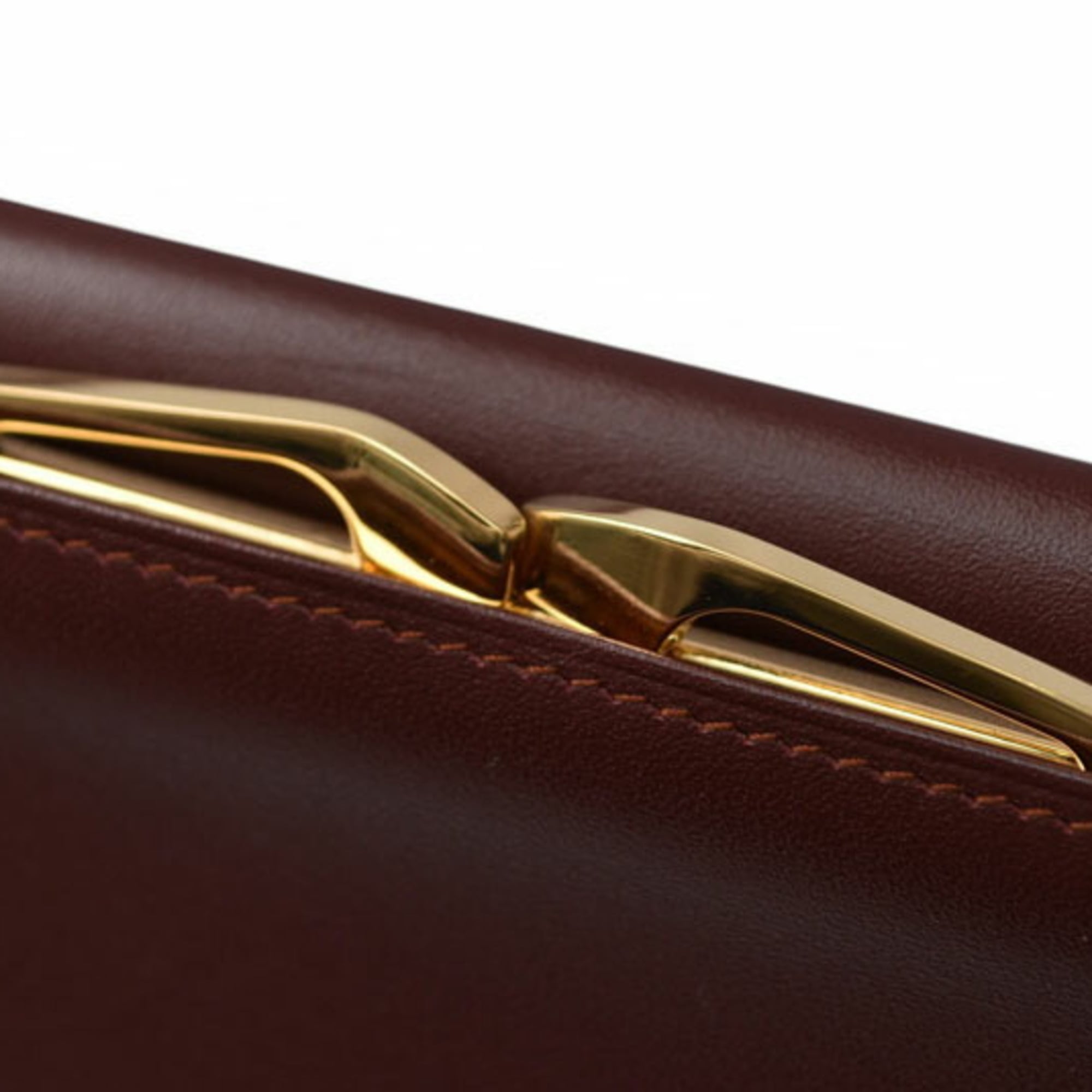 Cartier Must Bordeaux Leather Long Wallet (Bi-Fold) (Pre-Owned)