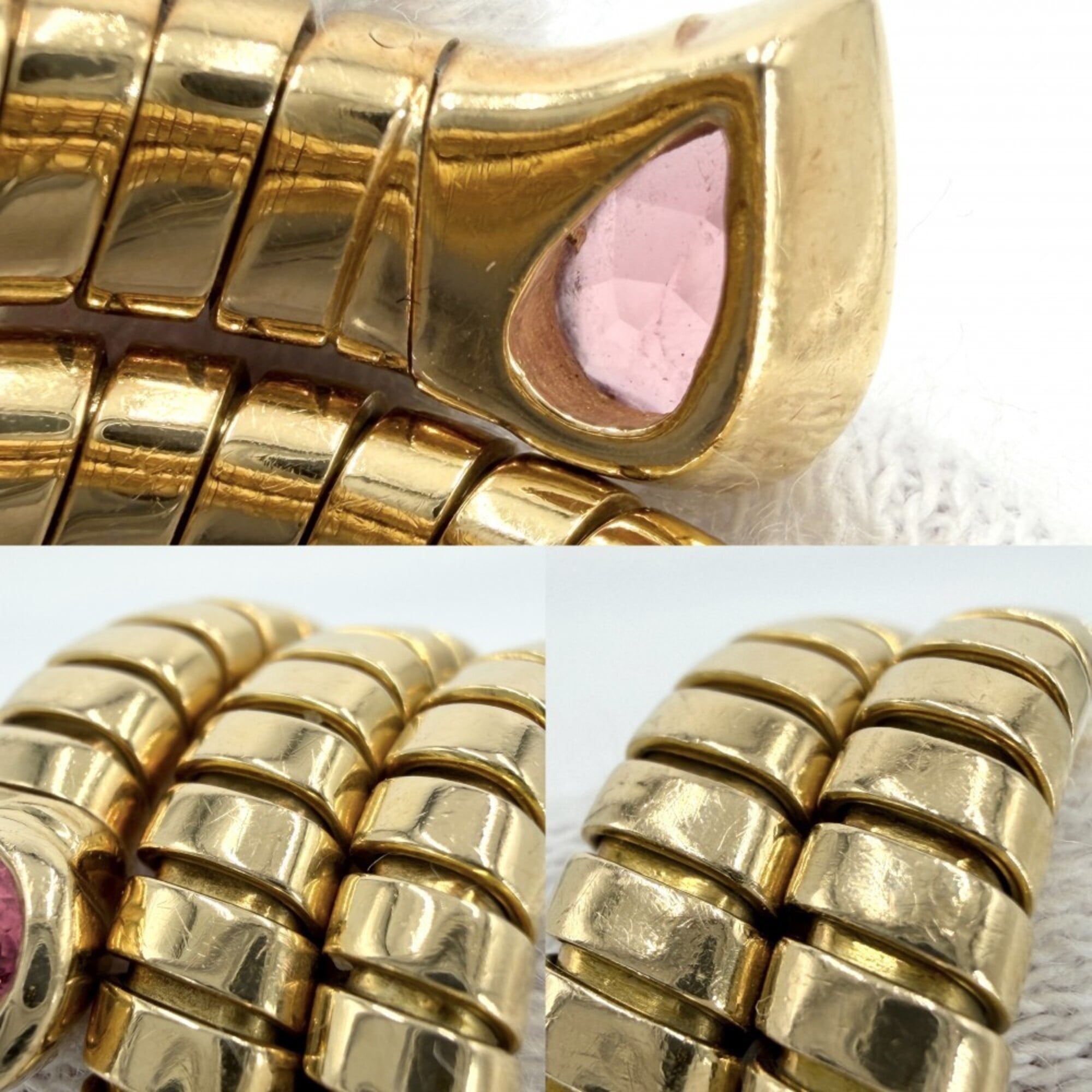 Bvlgari Tubogas Gold Pink Yellow Gold (18K) Band Ring (Pre-Owned)