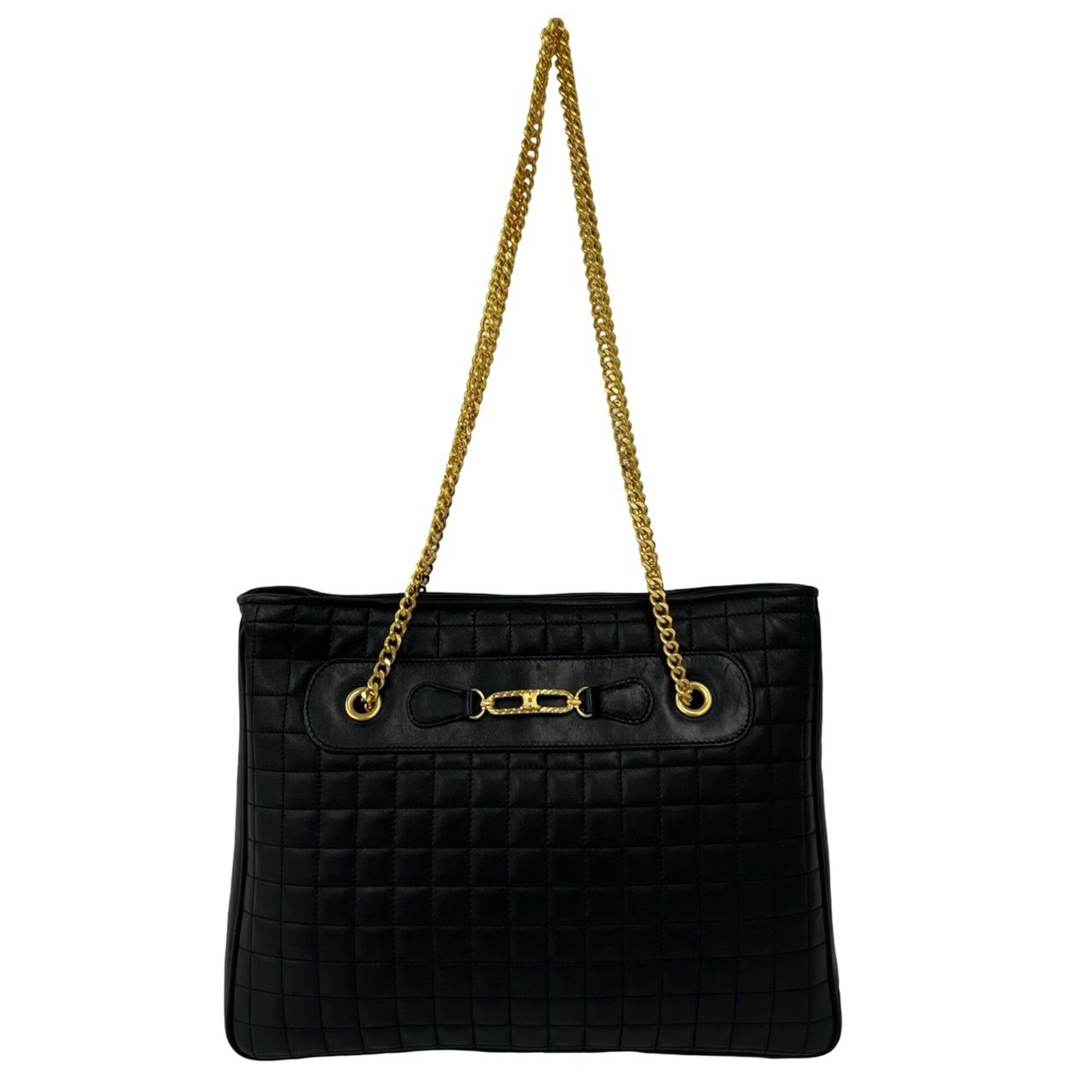 Celine Black Leather Shoulder Bag Tote Bag (Pre-Owned)