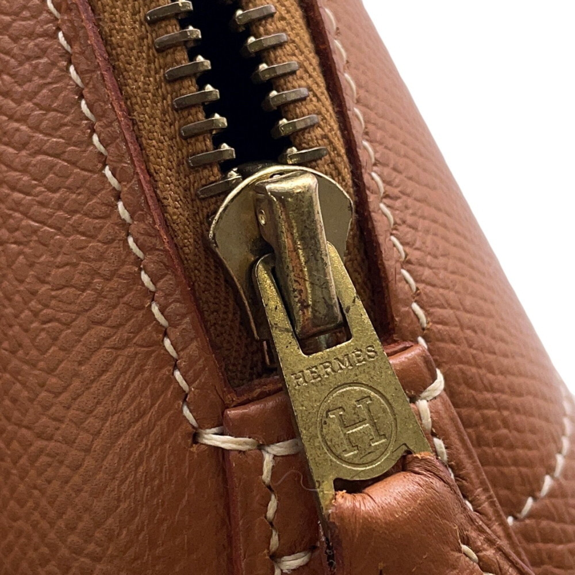 Hermes Bolide Gold Courchevel Leather Handbag (Pre-Owned)