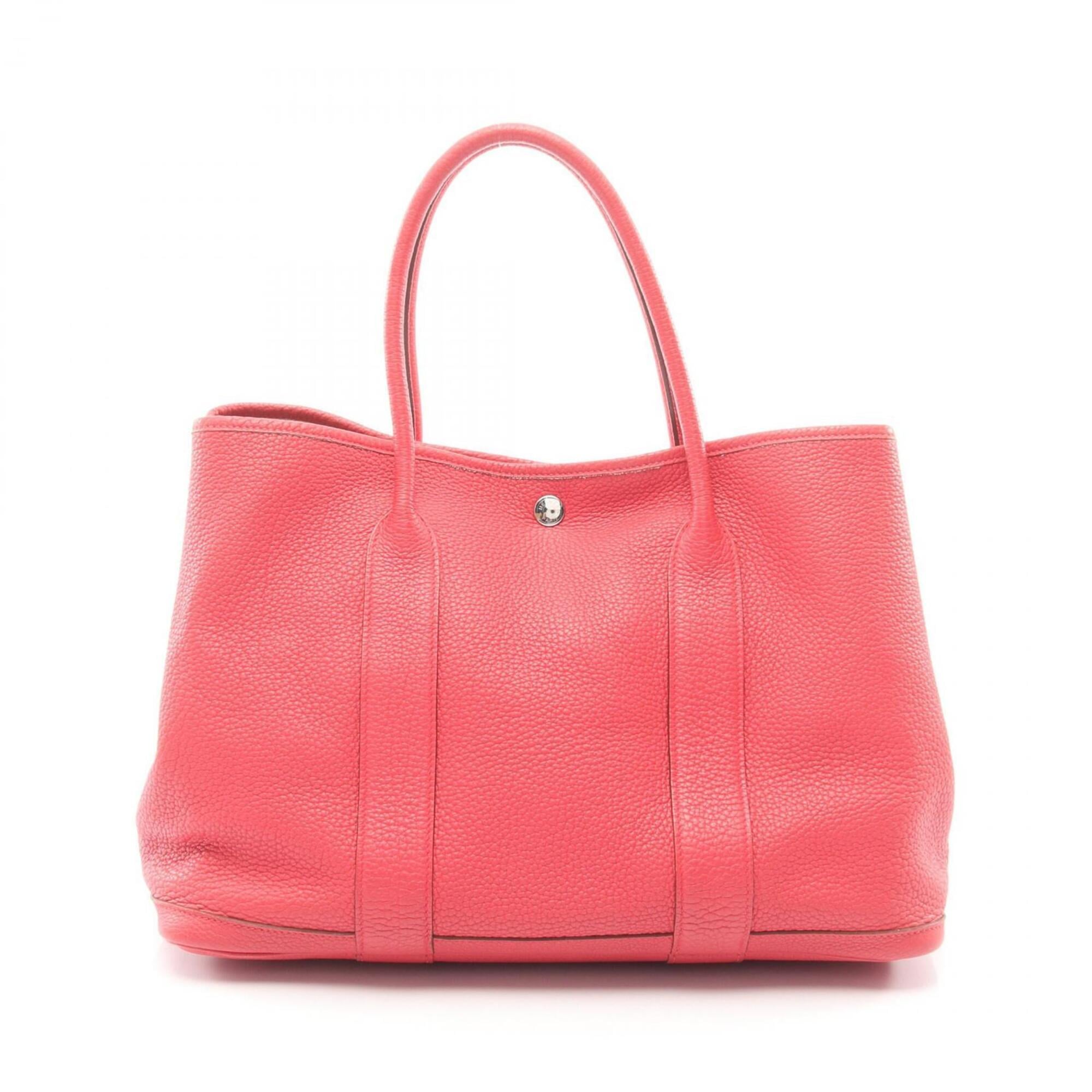 Hermes Pink Leather Handbag Tote Bag (Pre-Owned)
