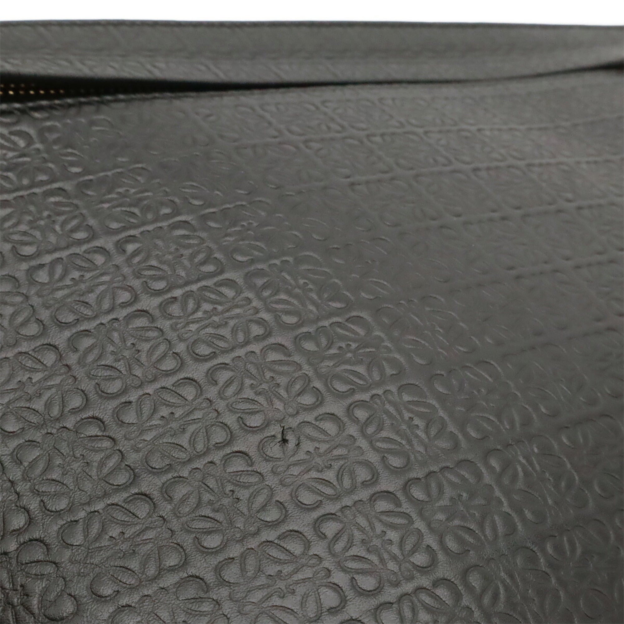 Loewe Black Leather Clutch Bag Pouch (Pre-Owned)