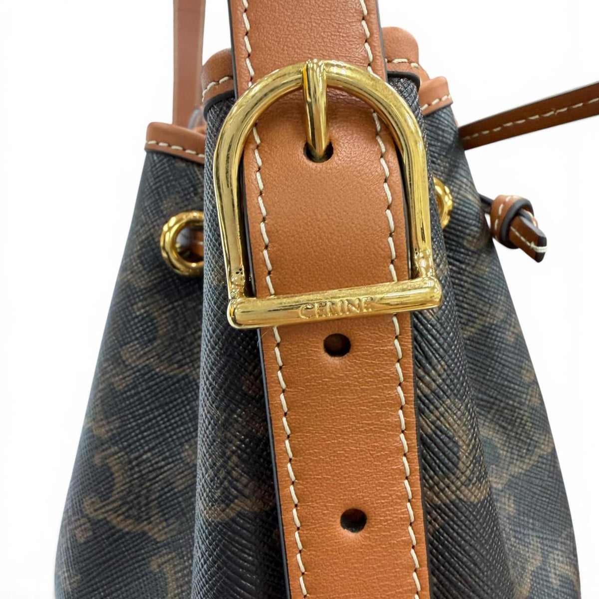 Celine Canvas Shoulder Bag (Pre-Owned)
