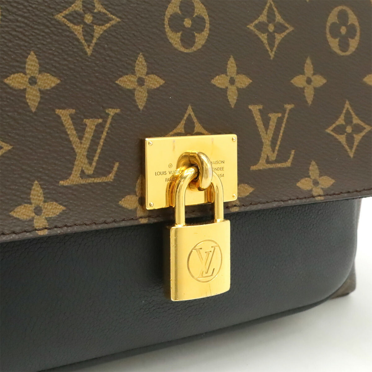 Louis Vuitton Monogram Black Noir Monogram Leather Handbag Shoulder Bag (Pre-Owned)