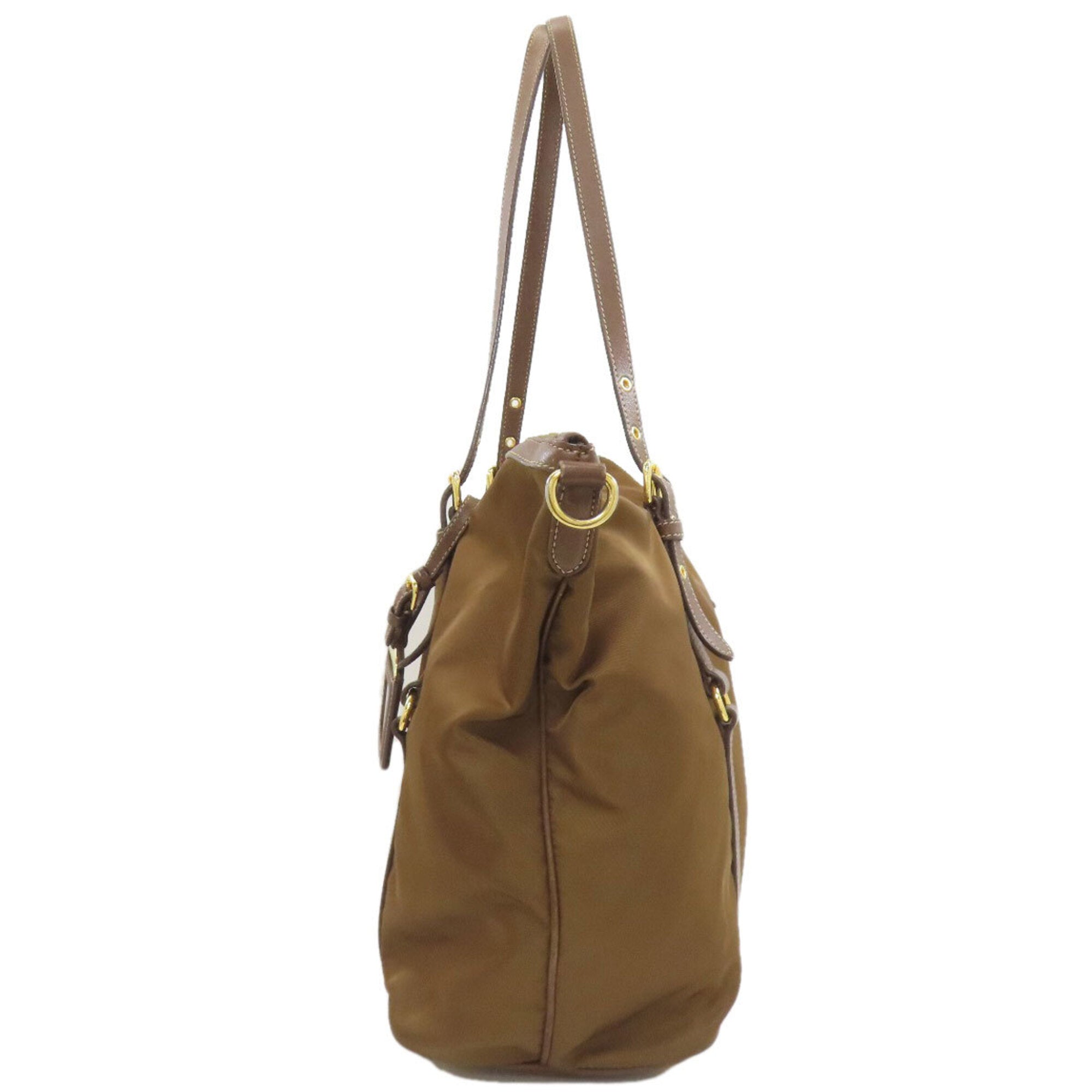 Prada Brown Nylon Handbag (Pre-Owned)