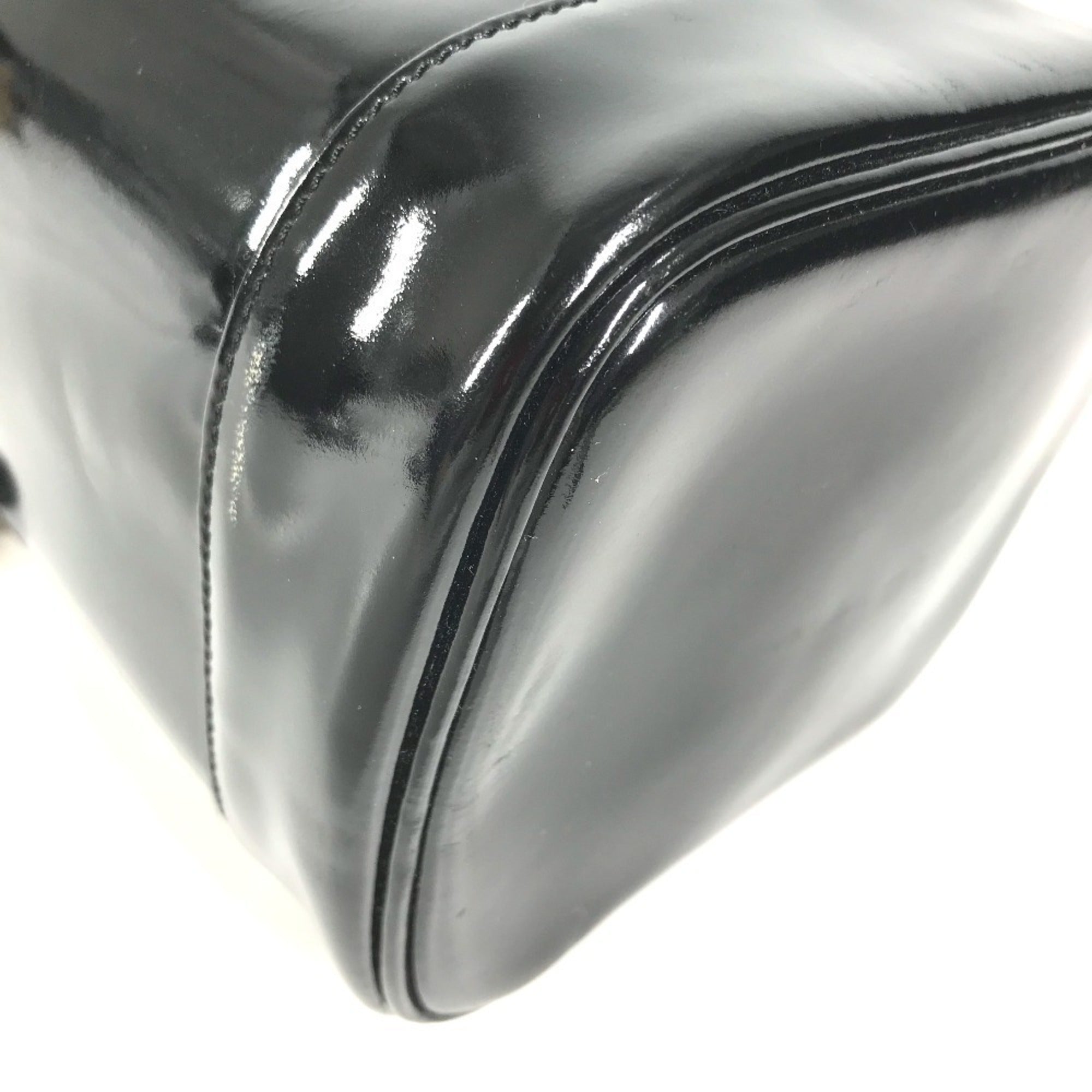 Chanel Black Leather Handbag Vanity Bag (Pre-Owned)