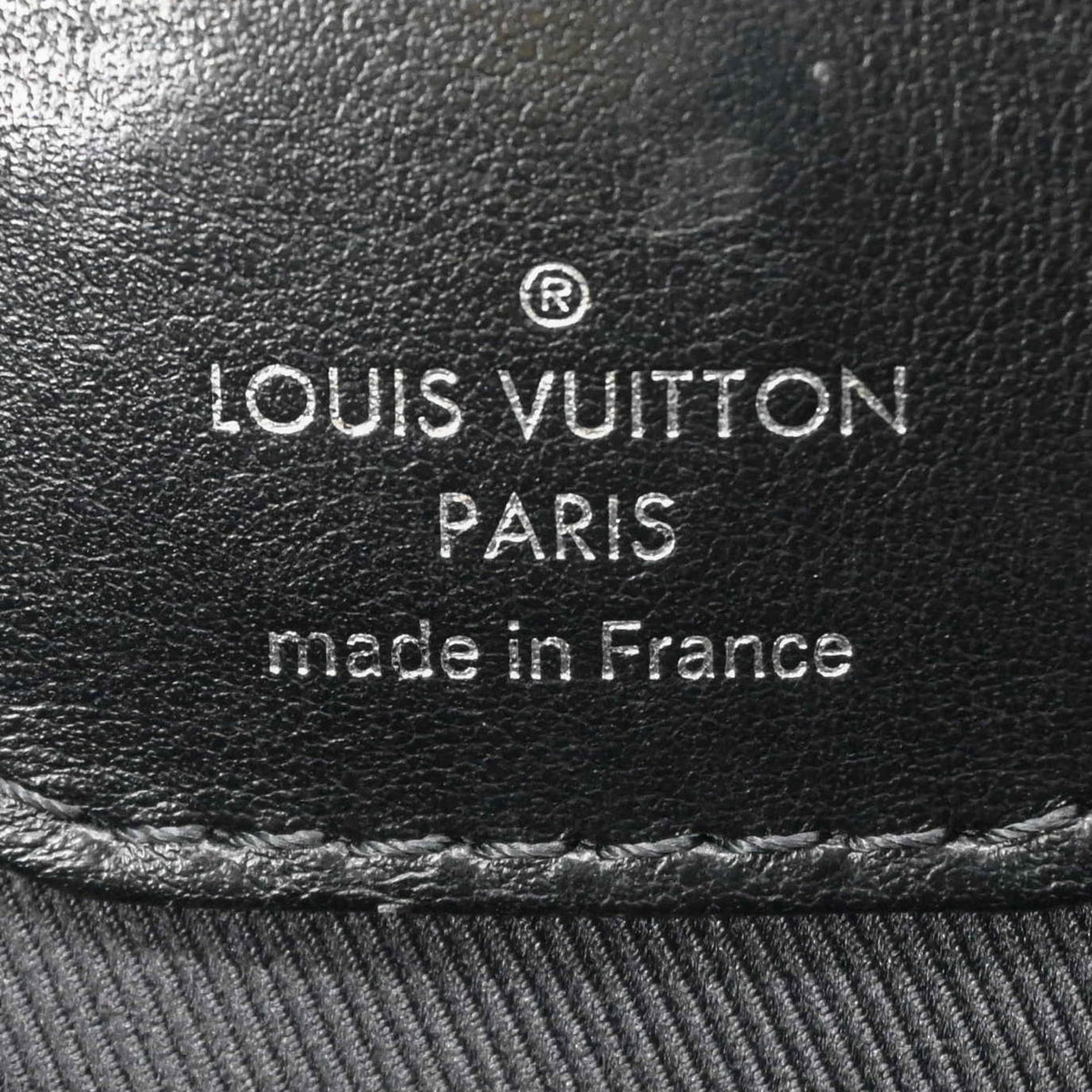 Louis Vuitton Black Navy Jacquard Leather Pouch Tote Bag (Pre-Owned)
