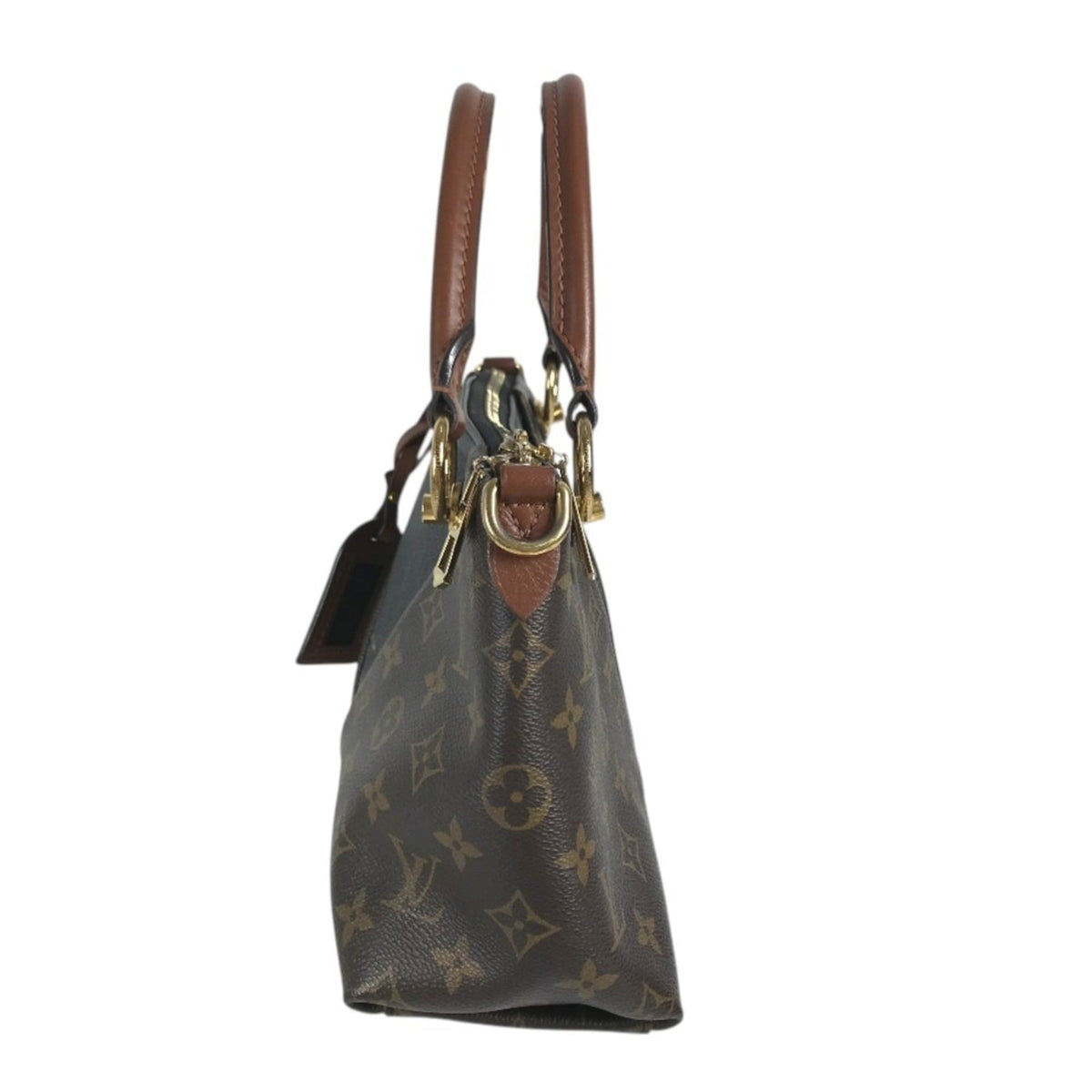 Louis Vuitton Brown Monogram Leather Handbag Shoulder Bag Tote Bag (Pre-Owned)