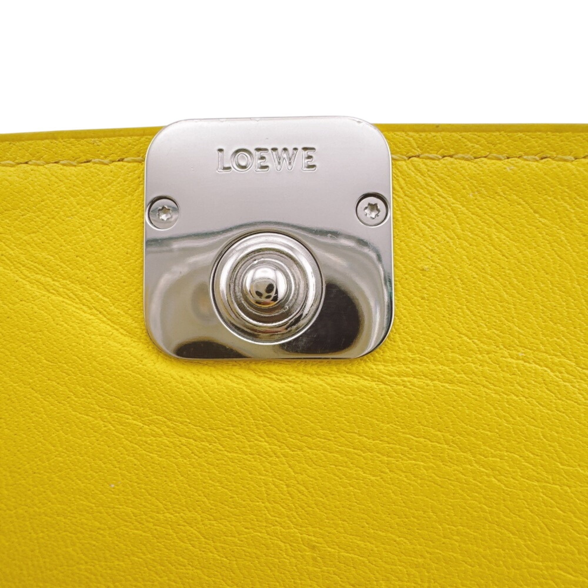 Loewe Yellow Leather Wallet (Tri-Fold) (Pre-Owned)