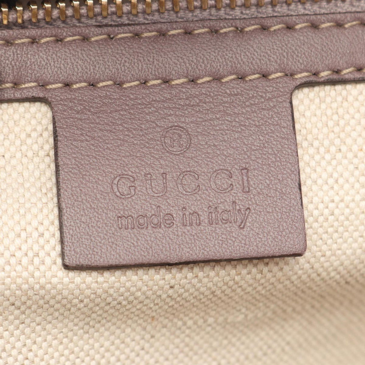 Gucci Purple Leather Handbag Tote Bag (Pre-Owned)