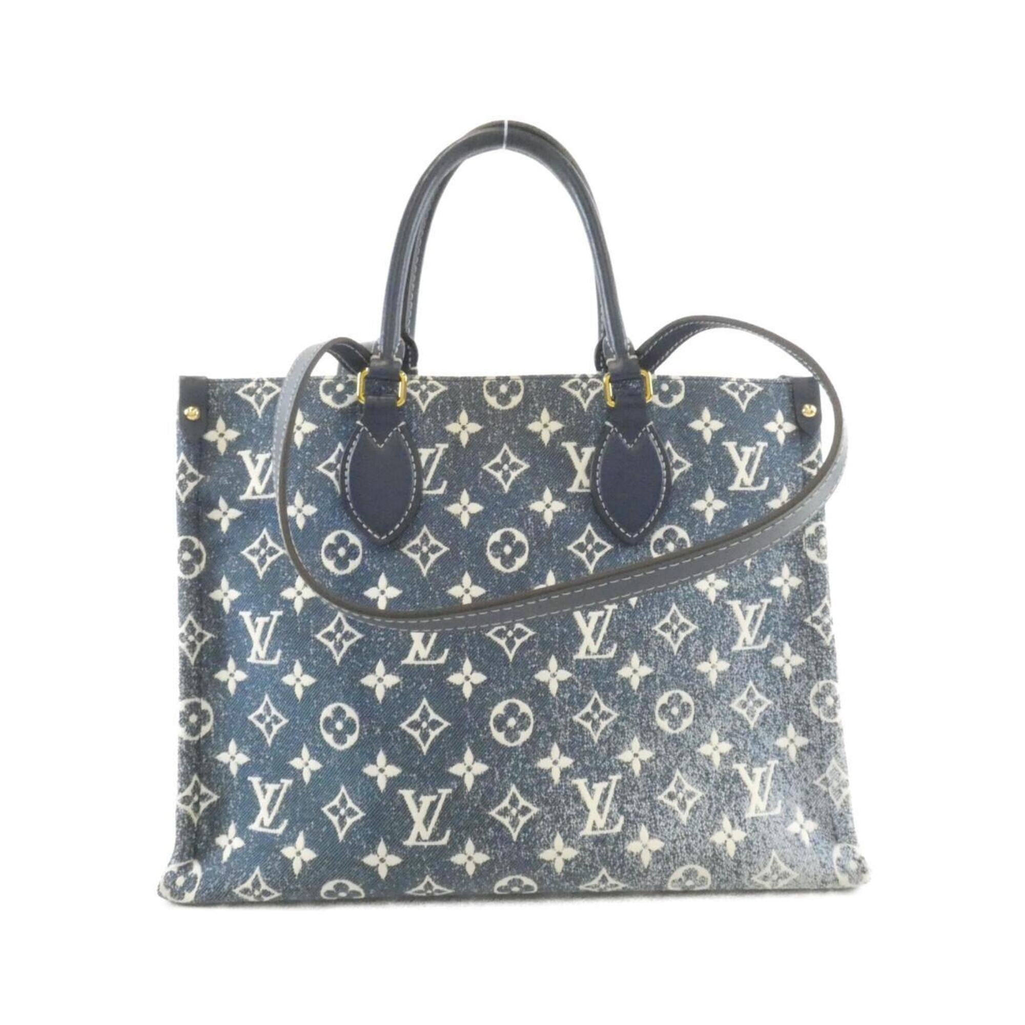 Louis Vuitton Blue Navy Denim Canvas Handbag (Pre-Owned)