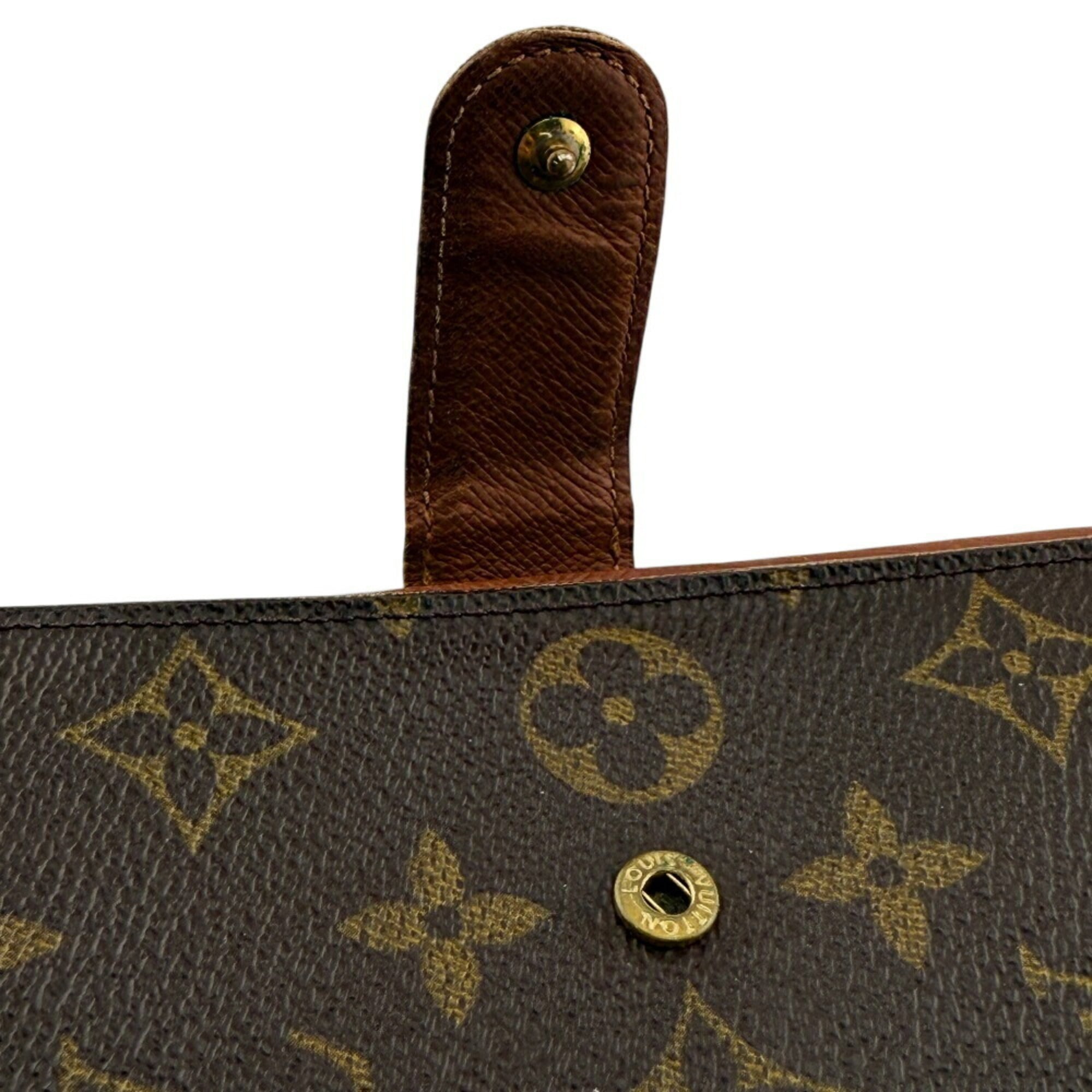 Louis Vuitton Brown Monogram Leather Wallet (Bi-Fold) (Pre-Owned)